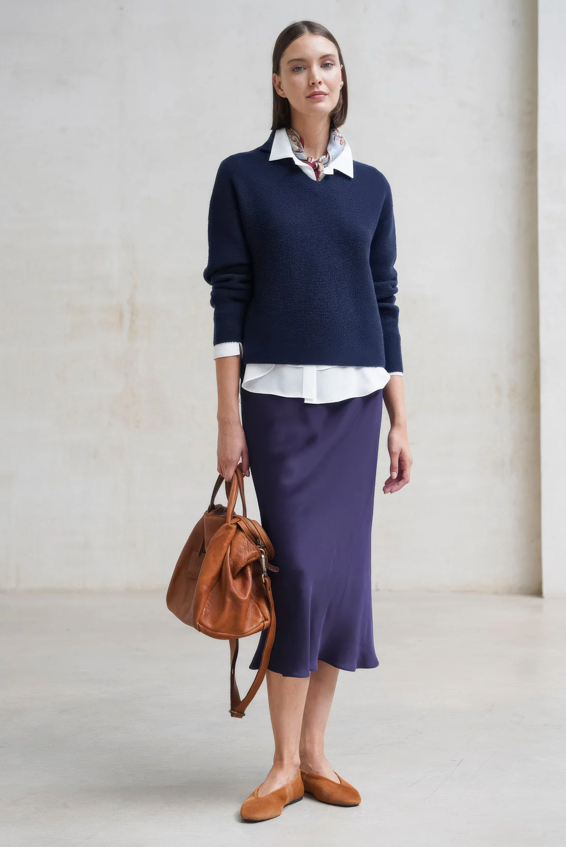 Rivera-spain Jersey lana cashmere Trento azul marino