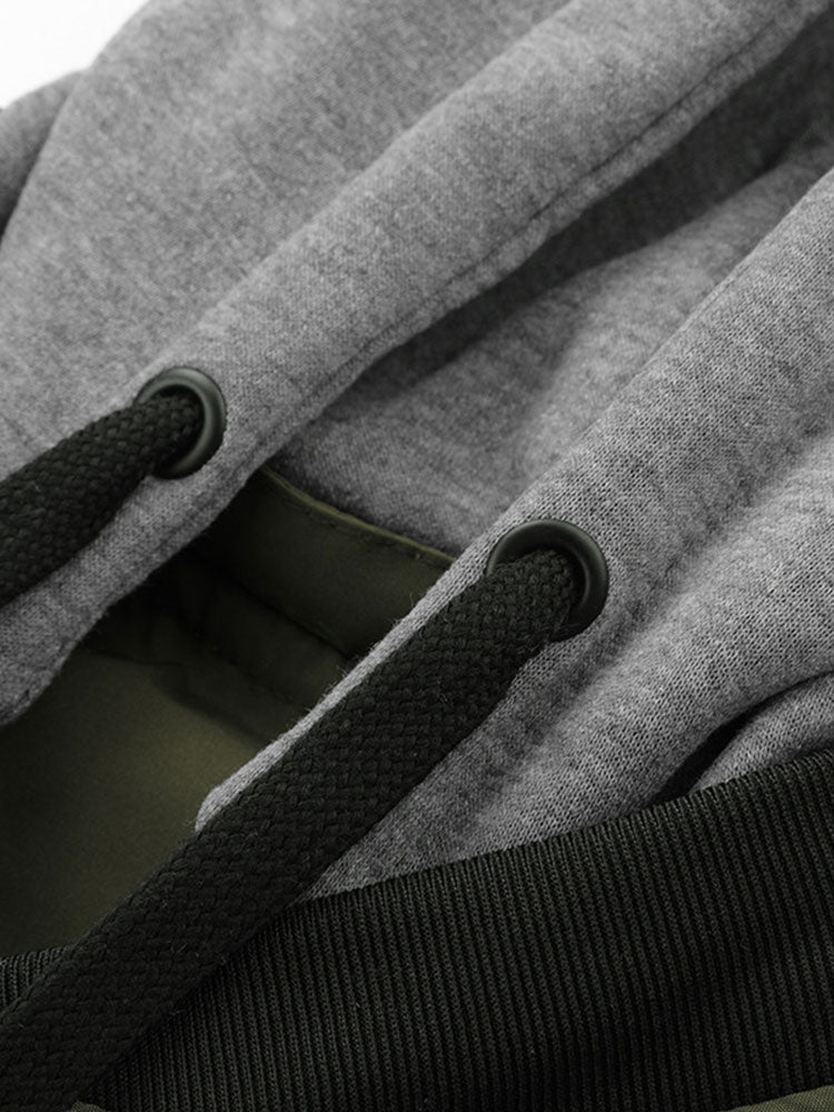 Detachable Hooded Bomber Jacket