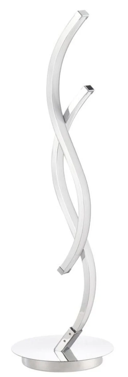 Casa Padrino LED l¨¢mpara de mesa de lujo plateada ? 15 x H. 50 cm - L¨¢mpara de Mesa de Dise?o