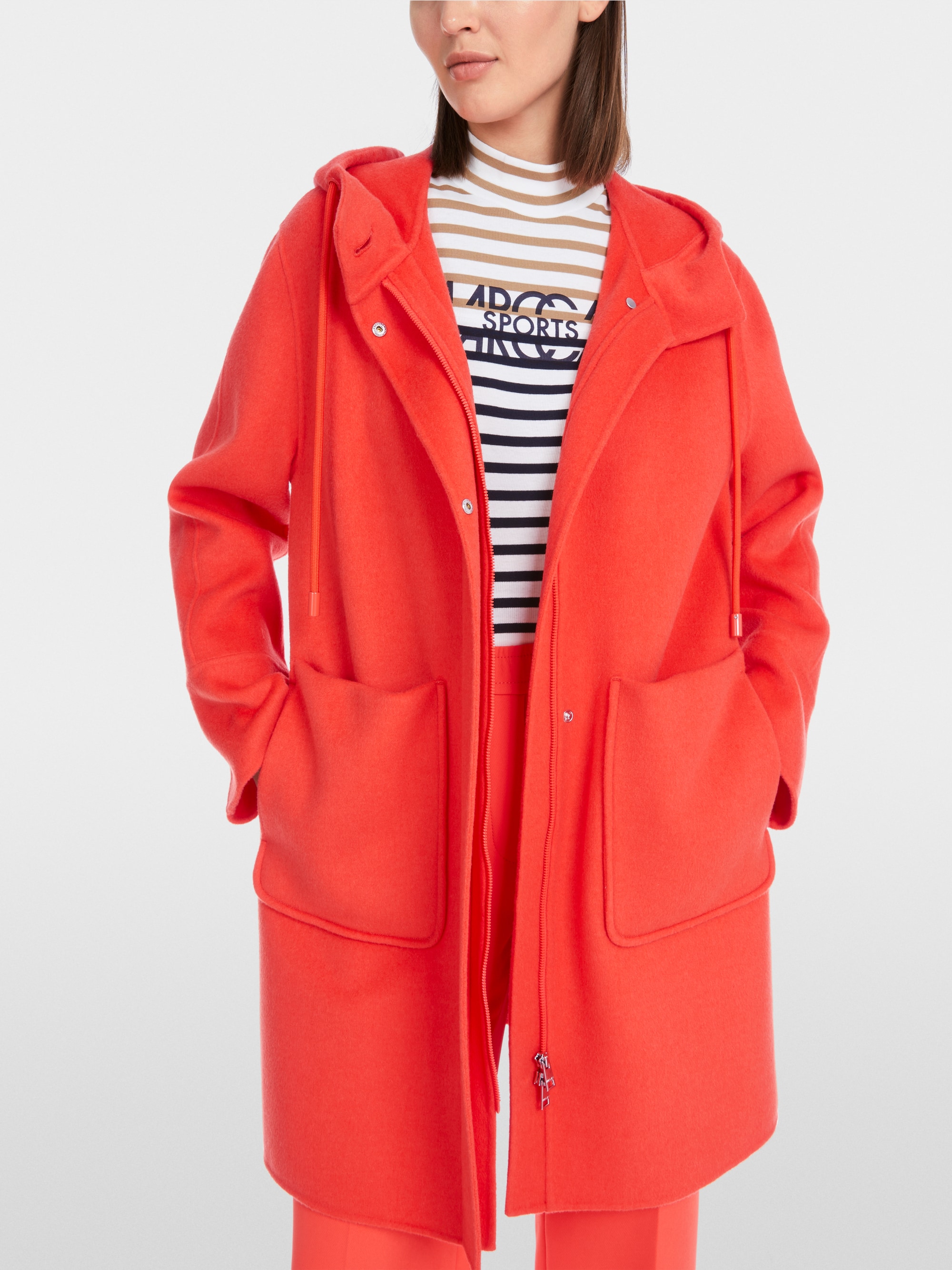 Marc-Cain Short hooded coat with zip