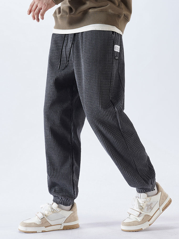 Drawstring Corduroy Pants