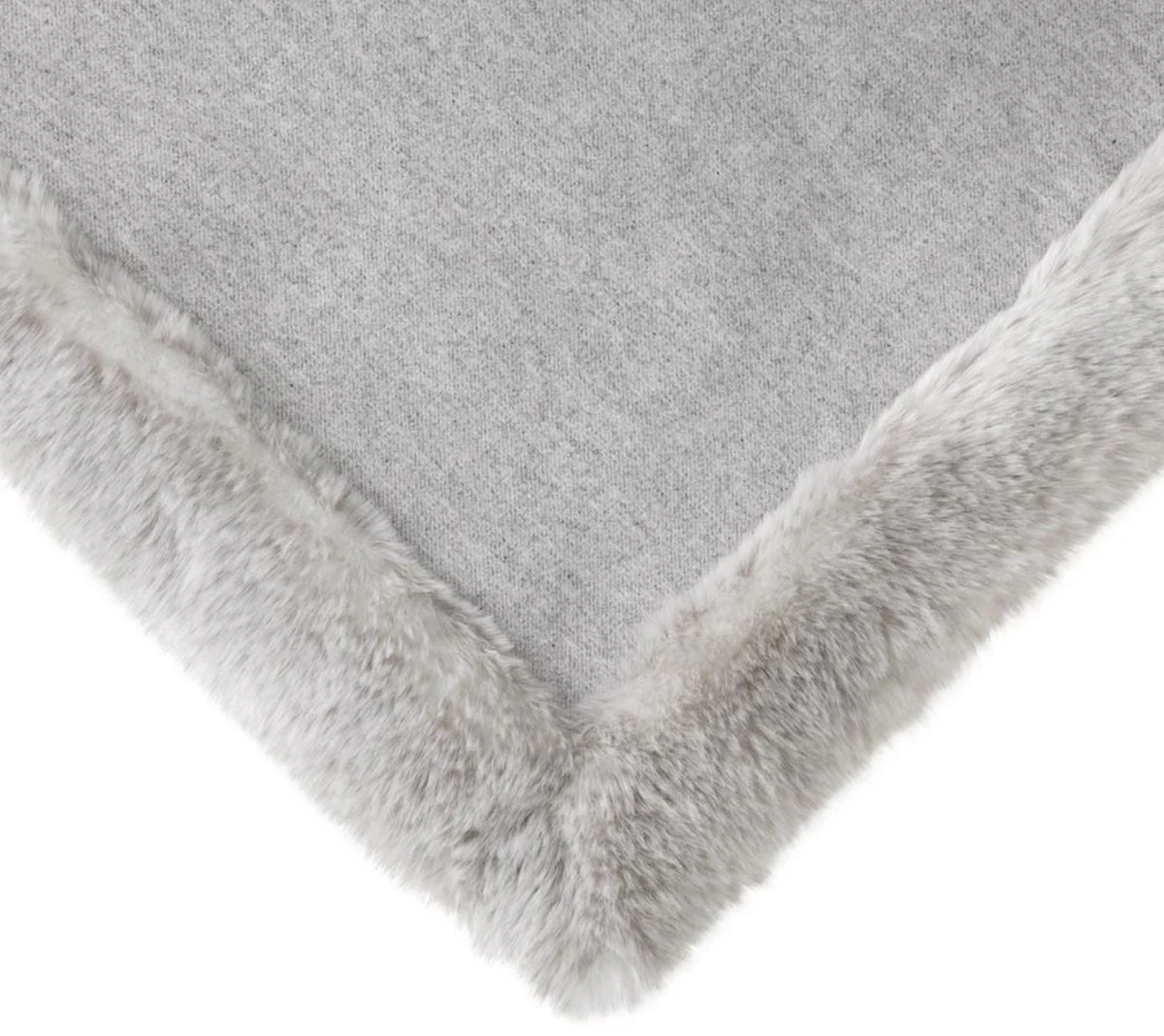 Casa Padrino colcha / manta de lujo gris claro 170 x 145 cm - Manta de Piel Sintética