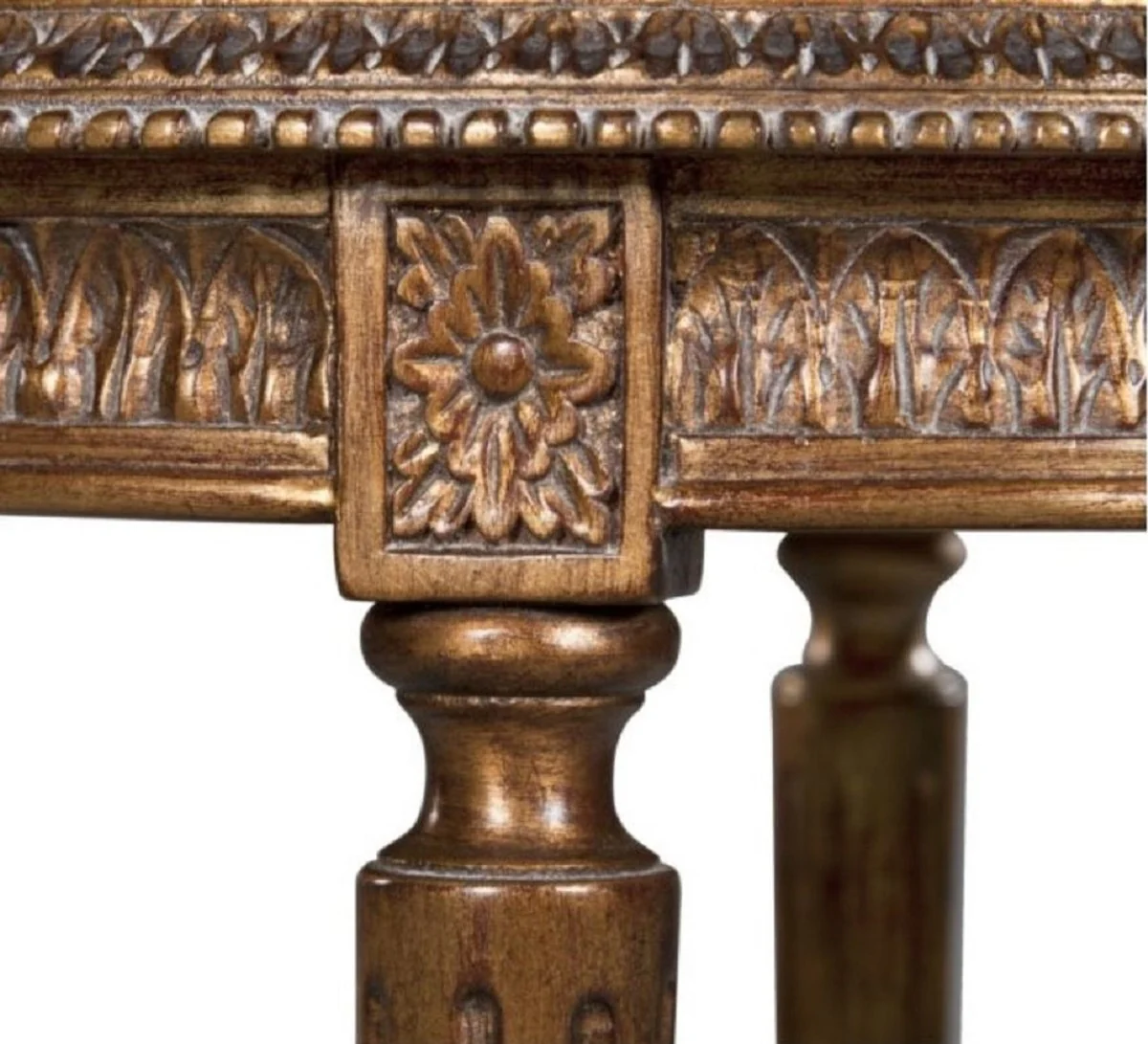 Casa Padrino mesa auxiliar barroca de lujo marr¨®n / blanco ? 47 x H. 70 cm - Muebles de Sal¨®n Barrocos