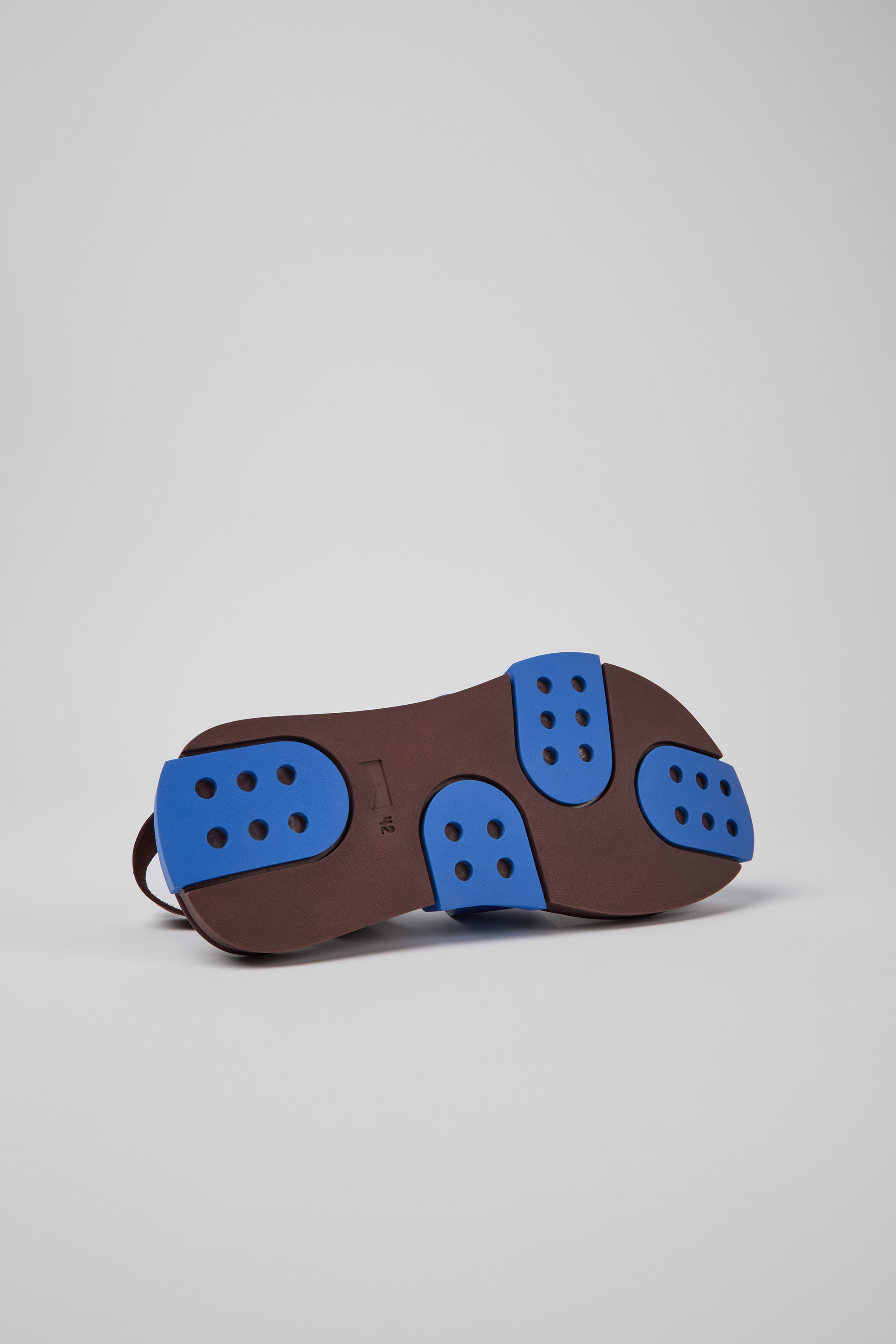 Set - Blue and burgundy leather sandals for men