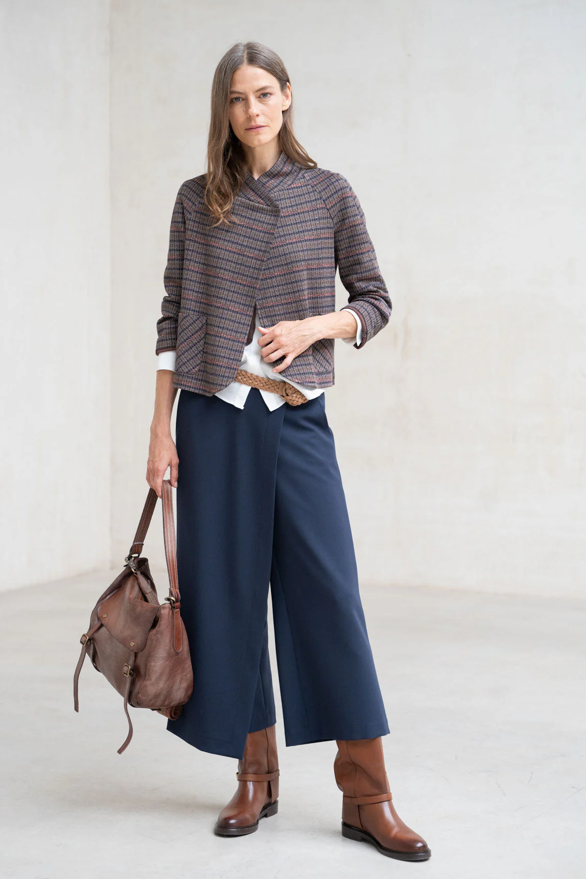 Rivera-spain Chaqueta Tarento cuadros burdeos