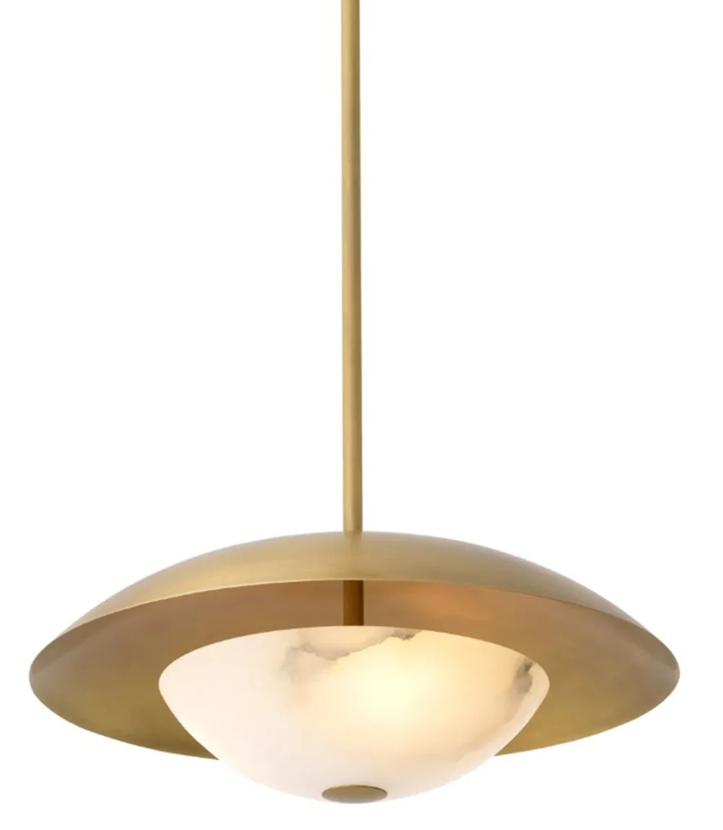 Casa Padrino l¨¢mpara colgante de lujo lat¨®n antiguo / alabastro ? 50 cm x A. 20 cm