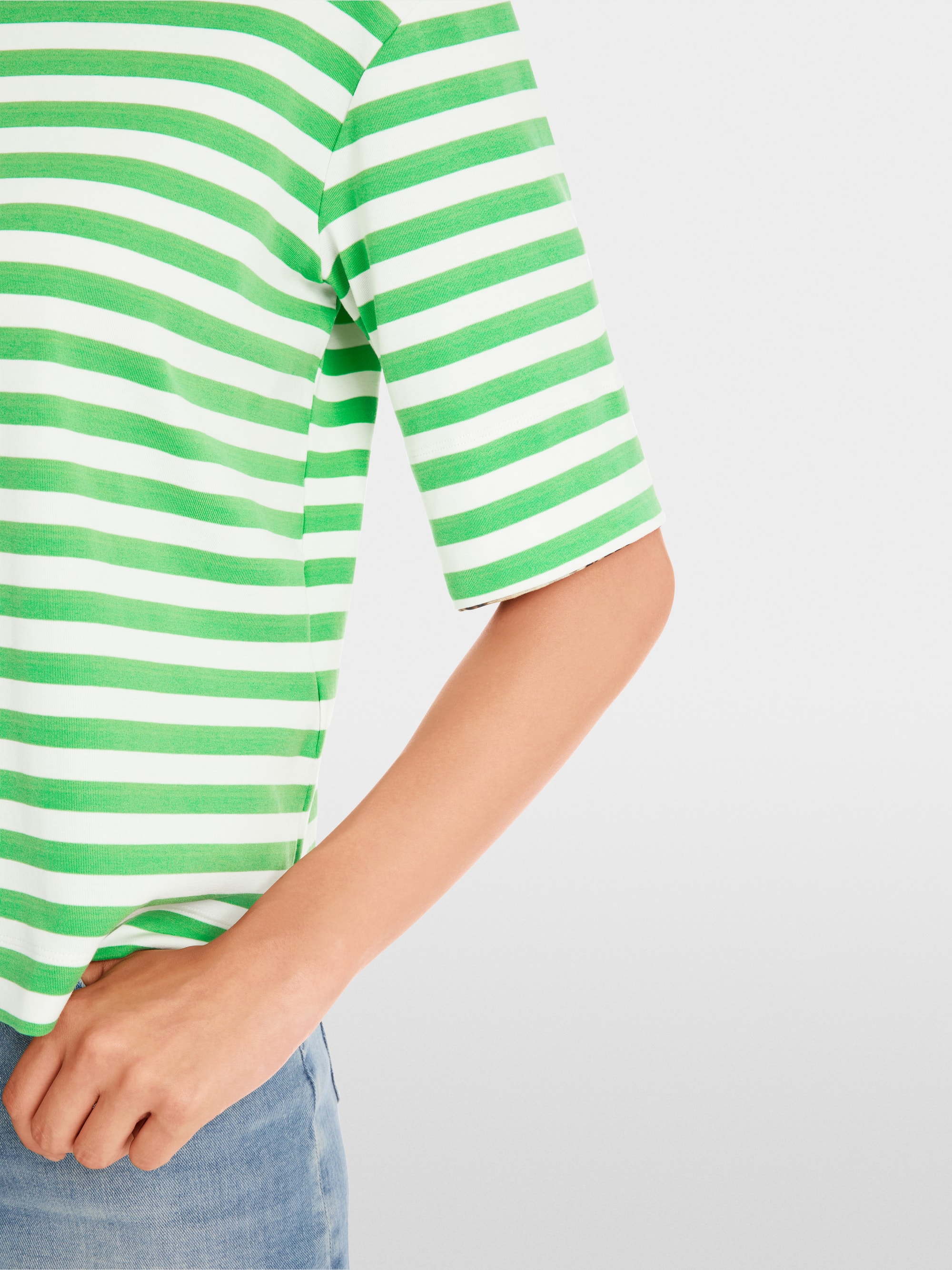 Marc-Cain Striped t-shirt with 3/4 sleeves