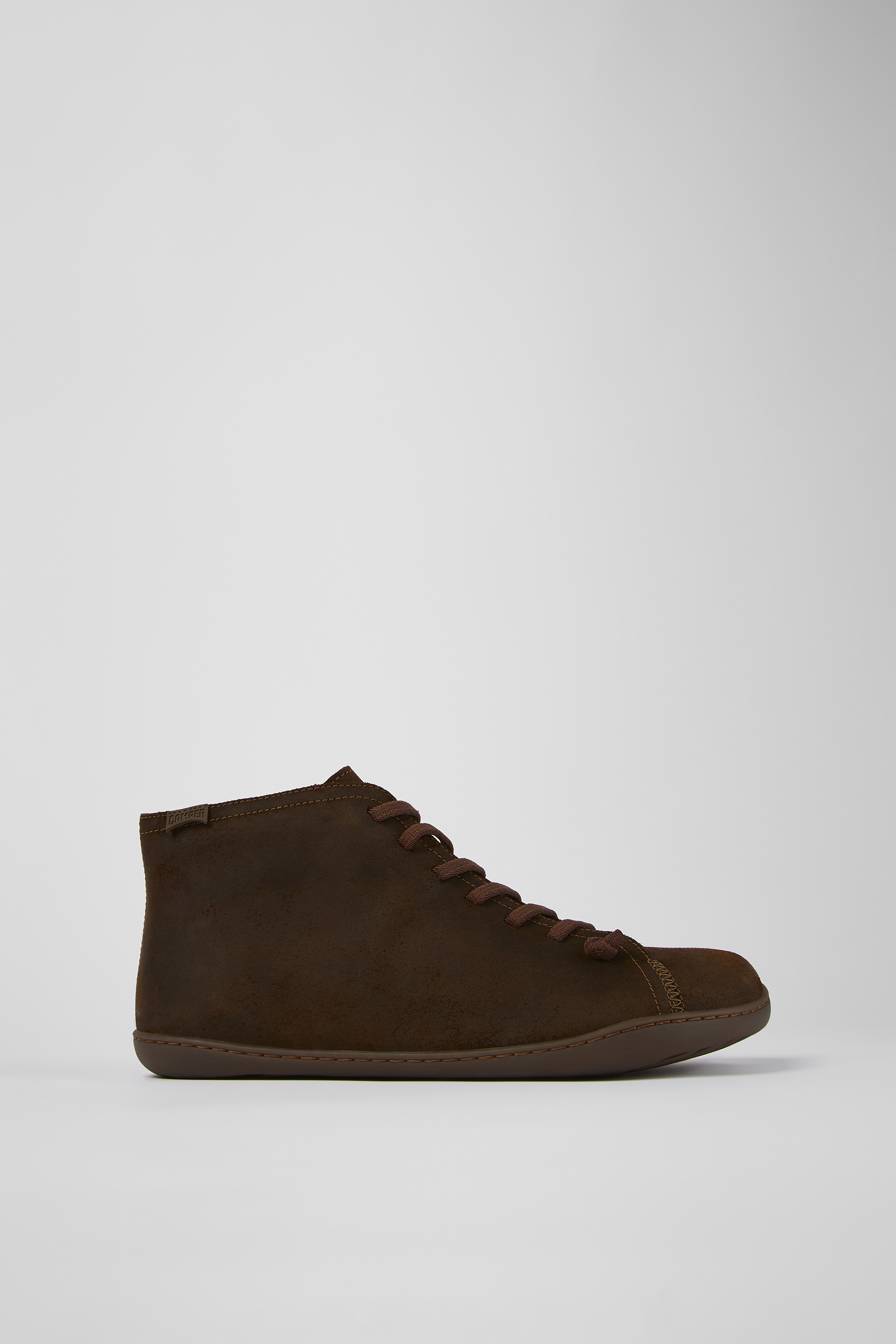 Peu - Brown nubuck ankle boots for men