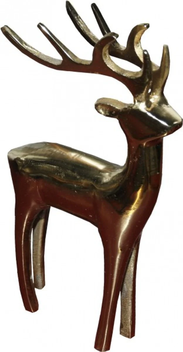 Casa Padrino Designer Deer Deer Gold 14 x 6 x 23cm - polished aluminum figure sculpture