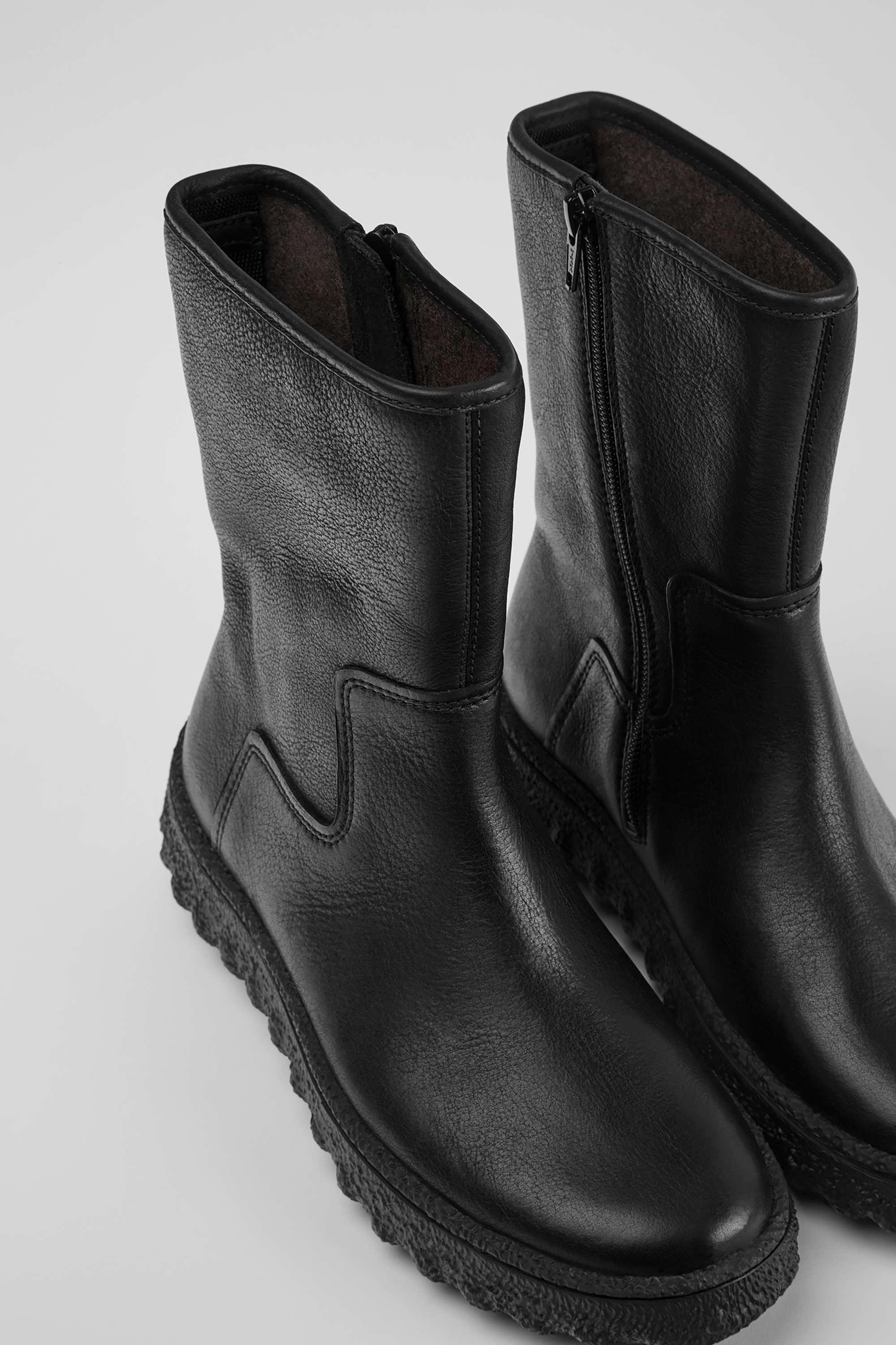 Ground MICHELIN - Black leather boots for women