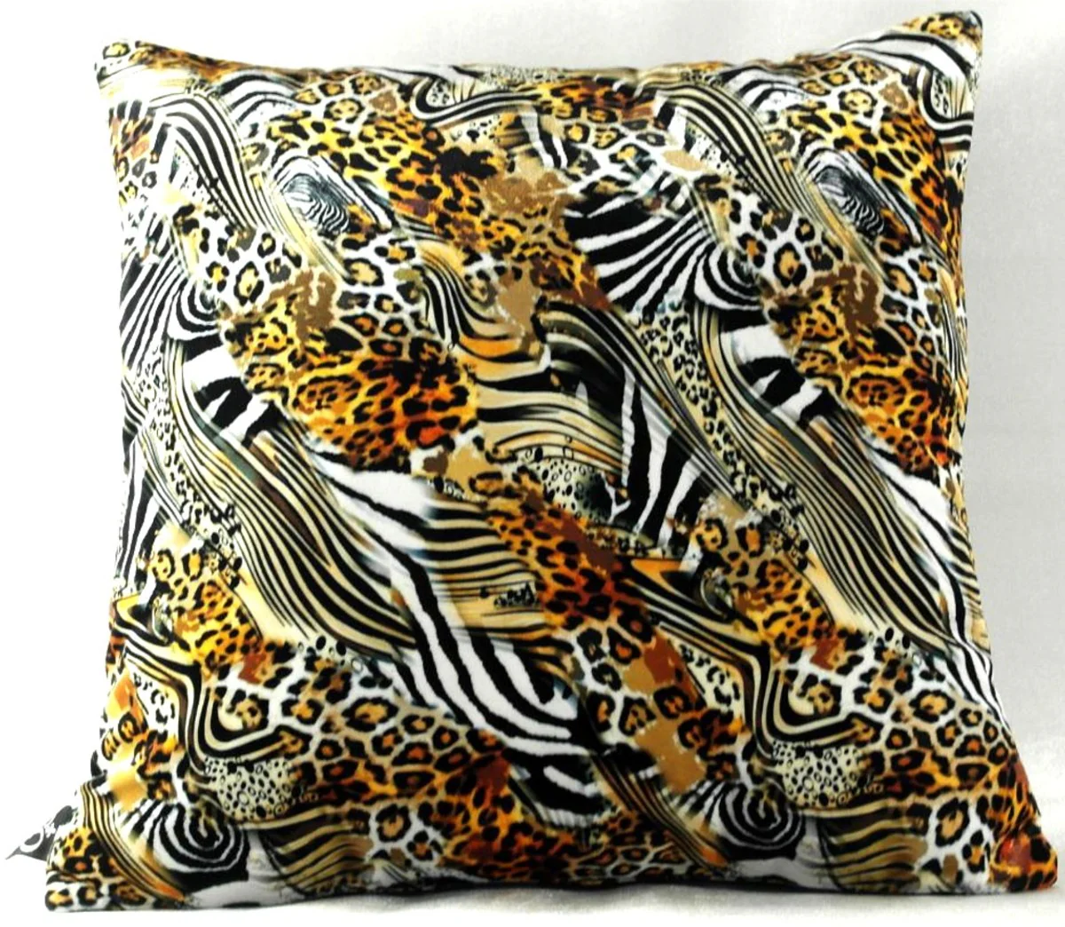 Casa Padrino Almohada Decorativa de Lujo Nevada Multicolor 45 x 45 cm - Terciopelo Fino - Almohada de la Sala de Estar