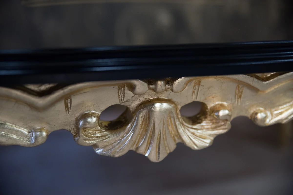 Pomp??s by Casa Padrino baroque coffee table black / gold - Pomp??s baroque living room table designed by Harald Gl??ckler