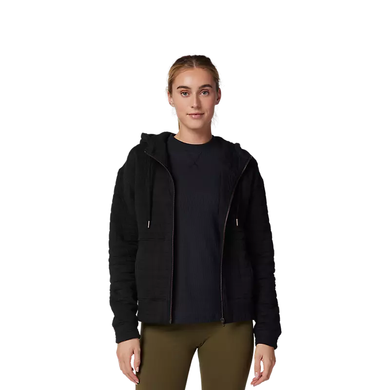 Womens Quilted Zip Hoodie