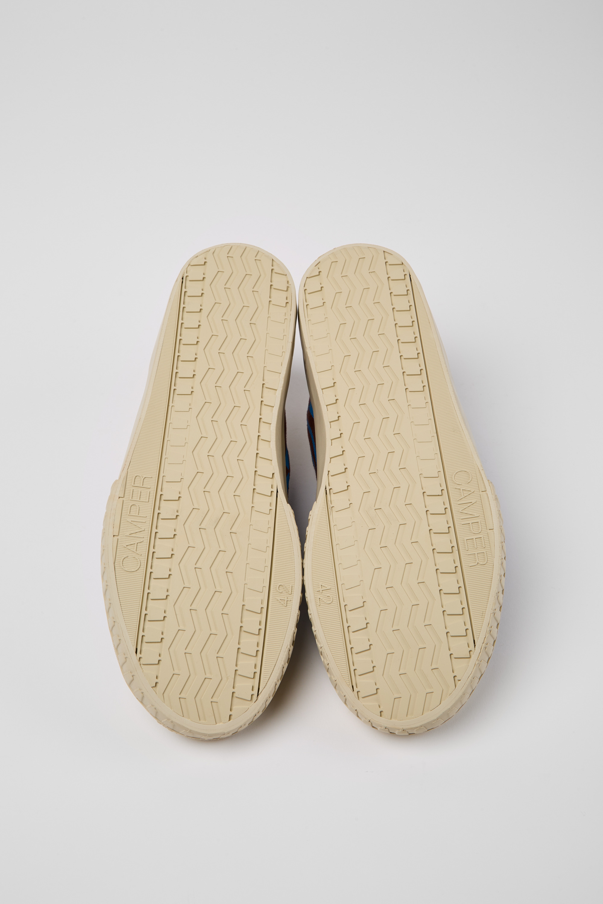 Camaleon - Blue and burgundy recycled cotton sneakers for men