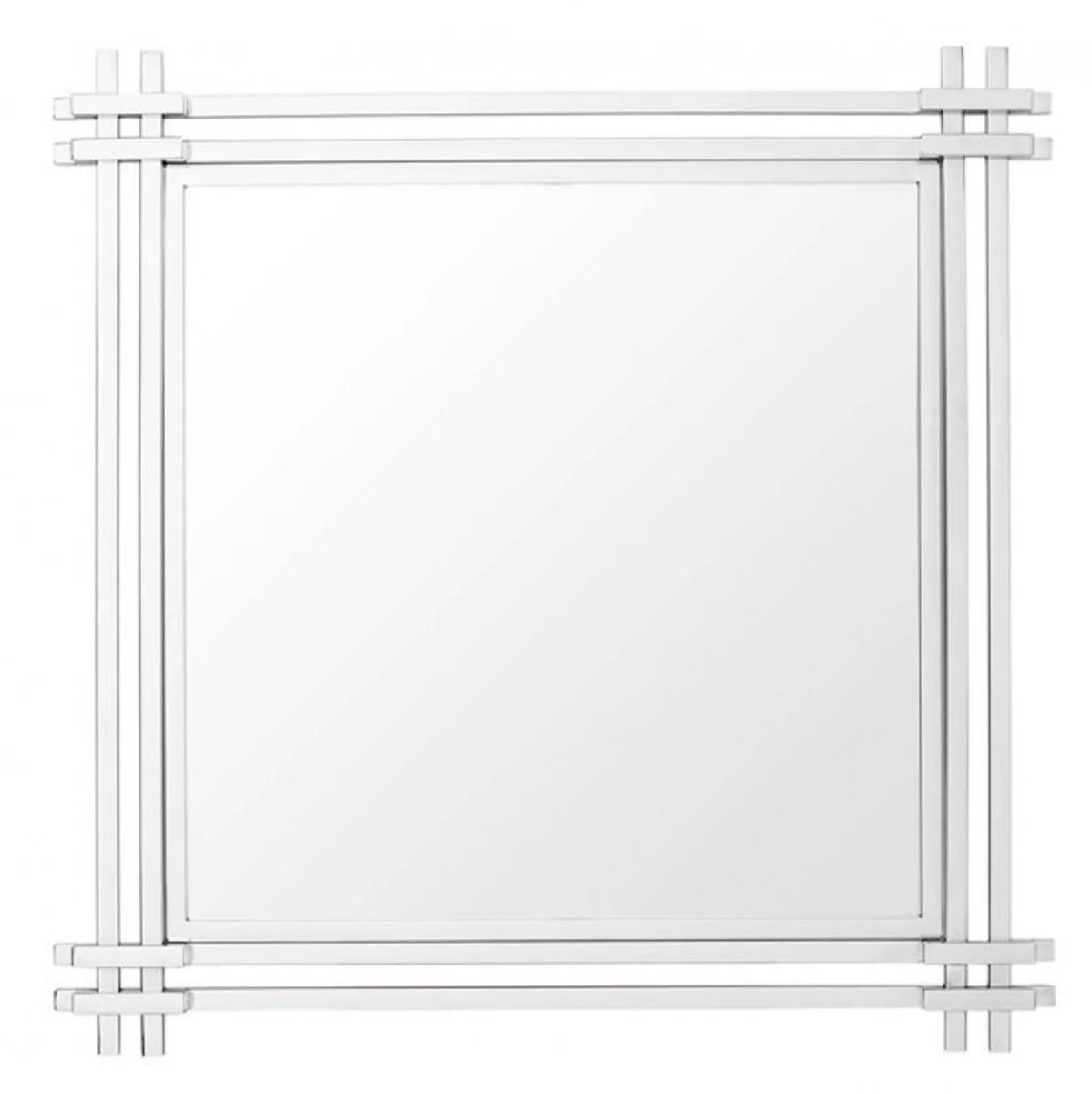 Casa Padrino luxury mirrors Art Deco 90 x 90 cm - stainless steel wall mirror - Luxury Hotel Furniture Collection