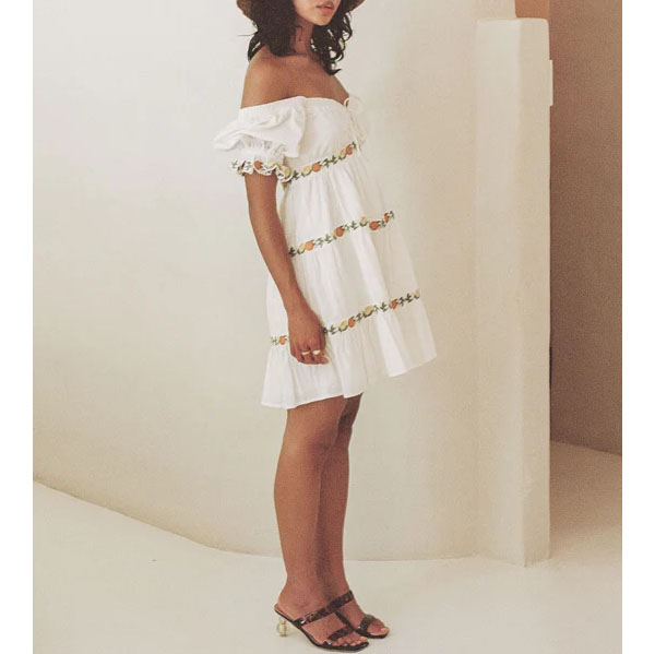 Ladies Western Sweet Strapless Short Dress