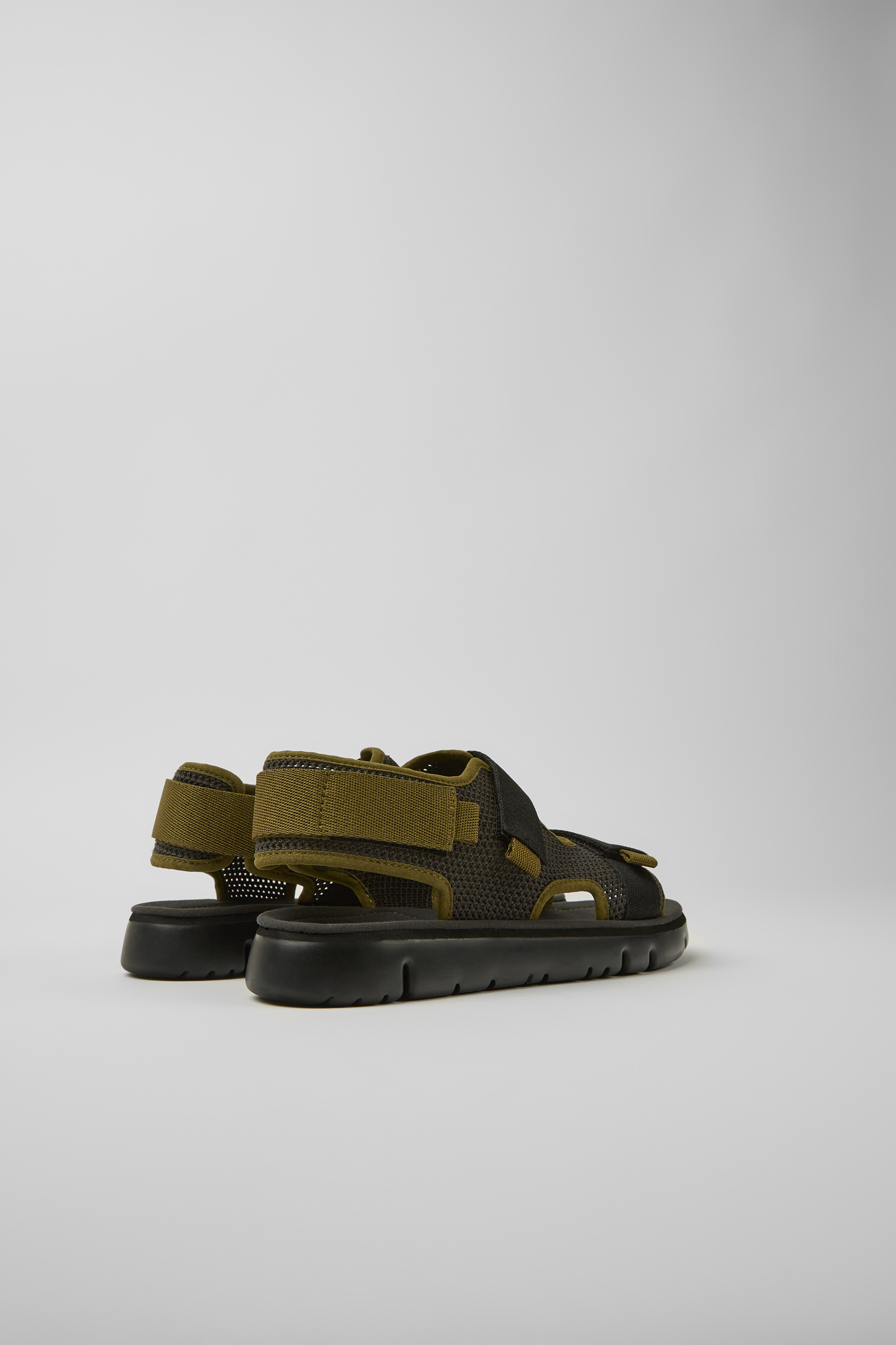 Oruga - Grey, black, and green sandals for men