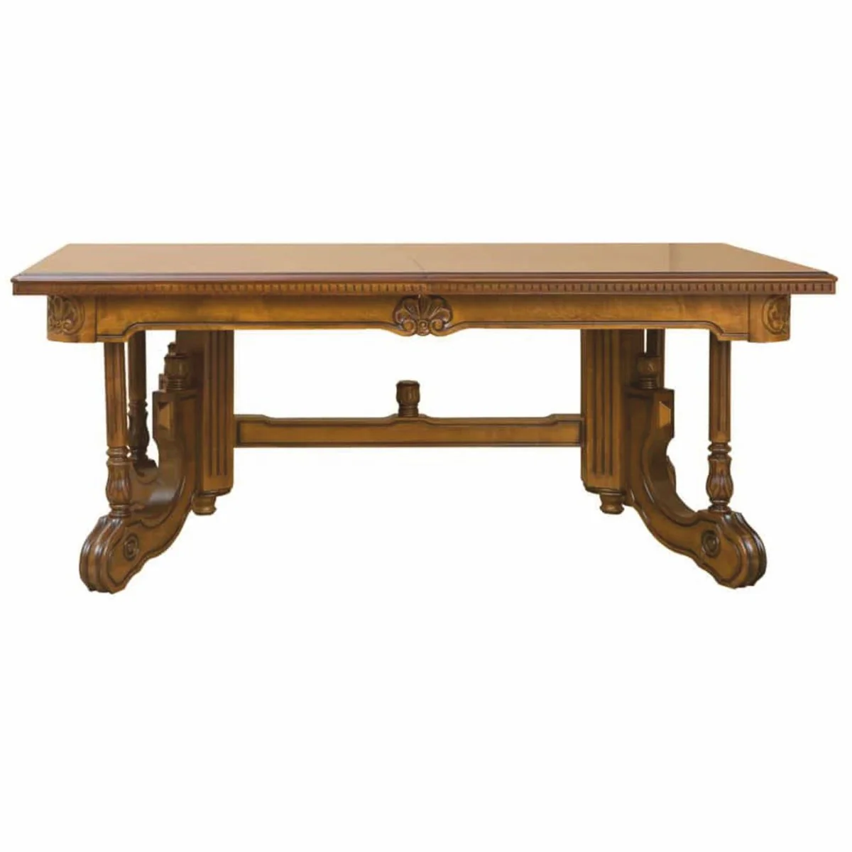 Casa Padrino Mesa de Comedor Barroco de Lujo Marr¨®n 200-276 cm - Muebles de Estilo Barroco