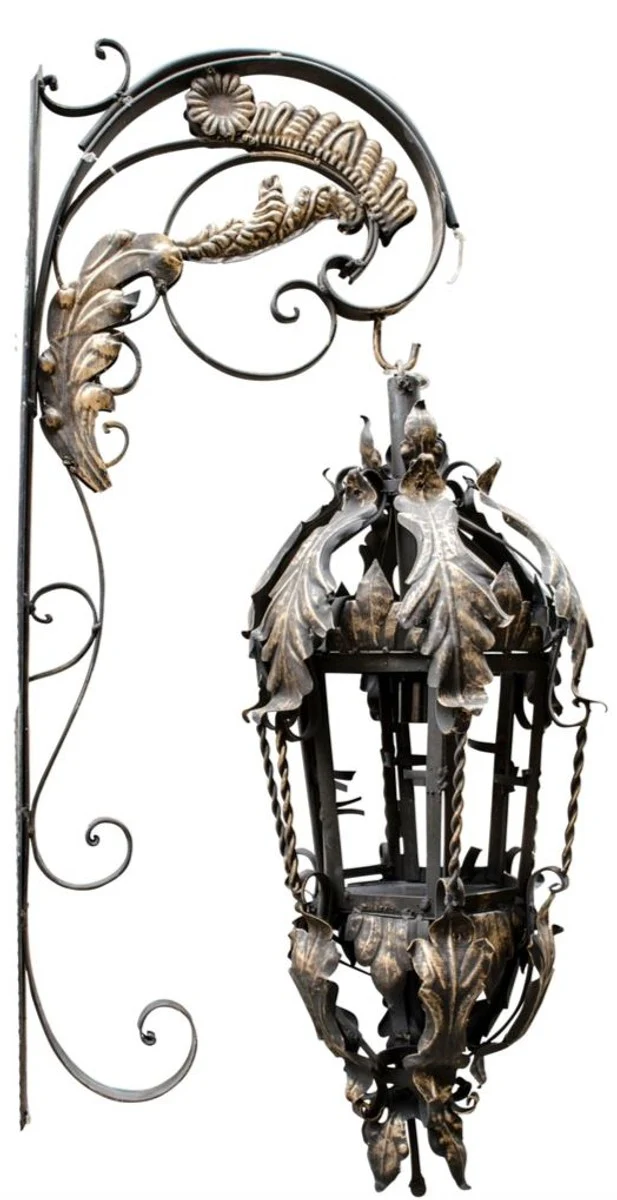 Casa Padrino lámpara de pared barroco negro 36 x 60 x H. 115 cm - Luces y Lámparas de Estilo Barroco