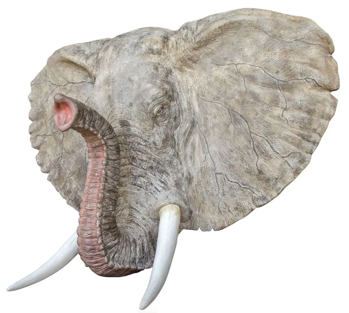 Casa Padrino figura de pared decorativa de la elefante gris 215 x 67 x H. 170 cm - Decoración de Pared de Lujo