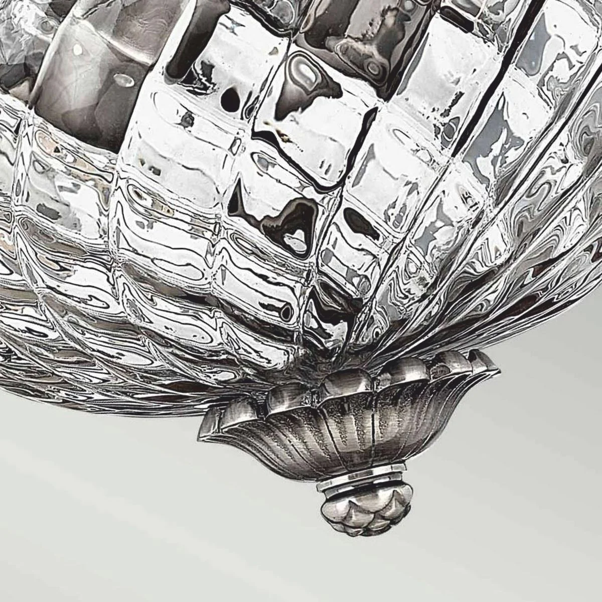 Casa Padrino l¨¢mpara de techo de cristal barroco plata antigua ? 40,6 cm