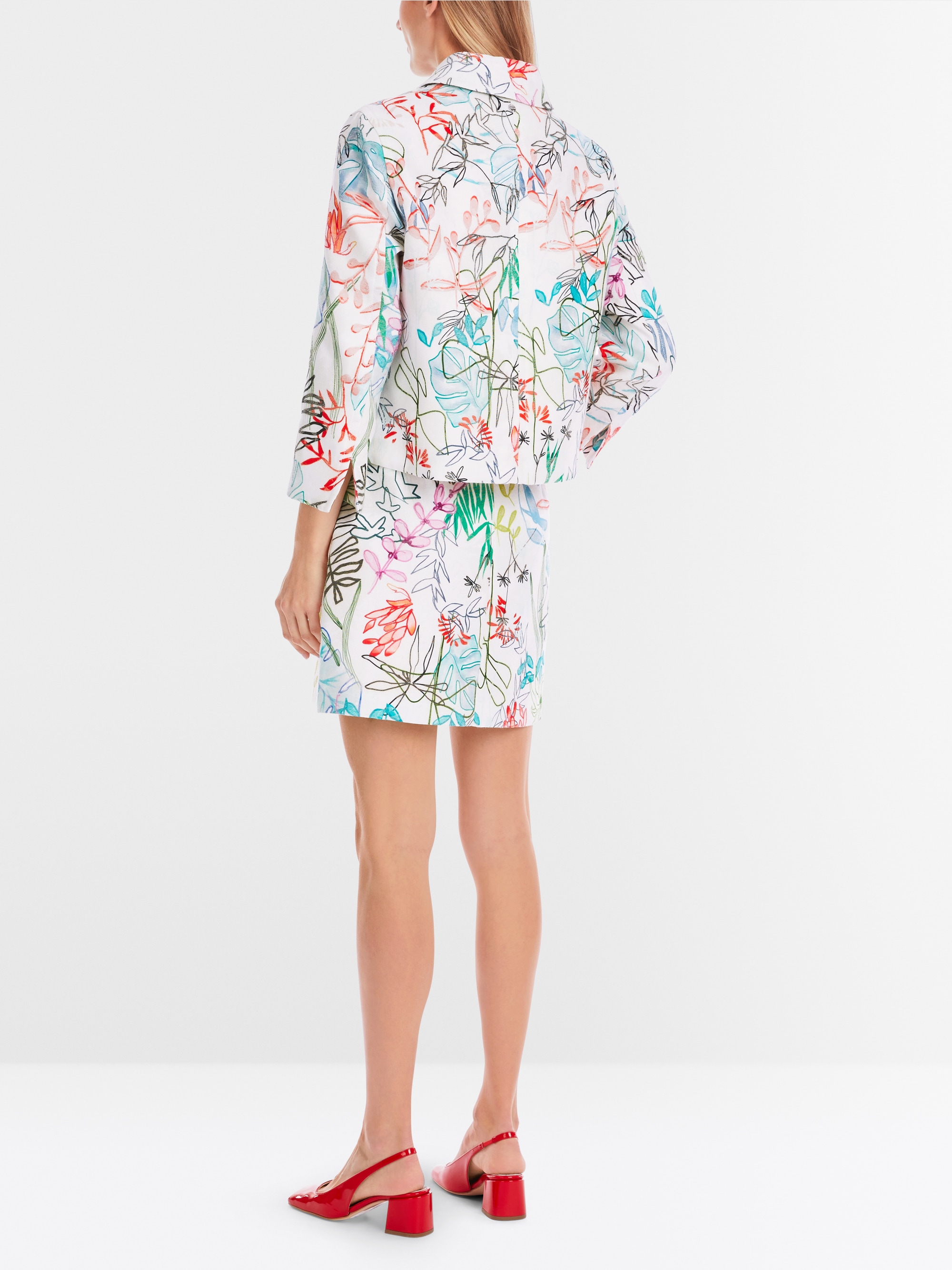 Marc-Cain Jacket with arty leaf motif