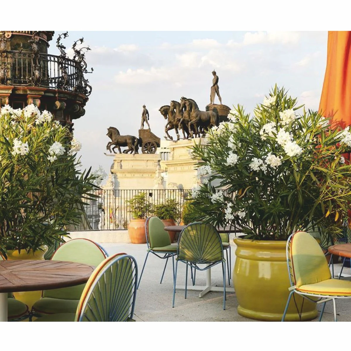 Casa Padrino maceta de cer¨¢mica de lujo amarillo ? 98 x A. 90 cm - Decoraci¨®n de jard¨ªn