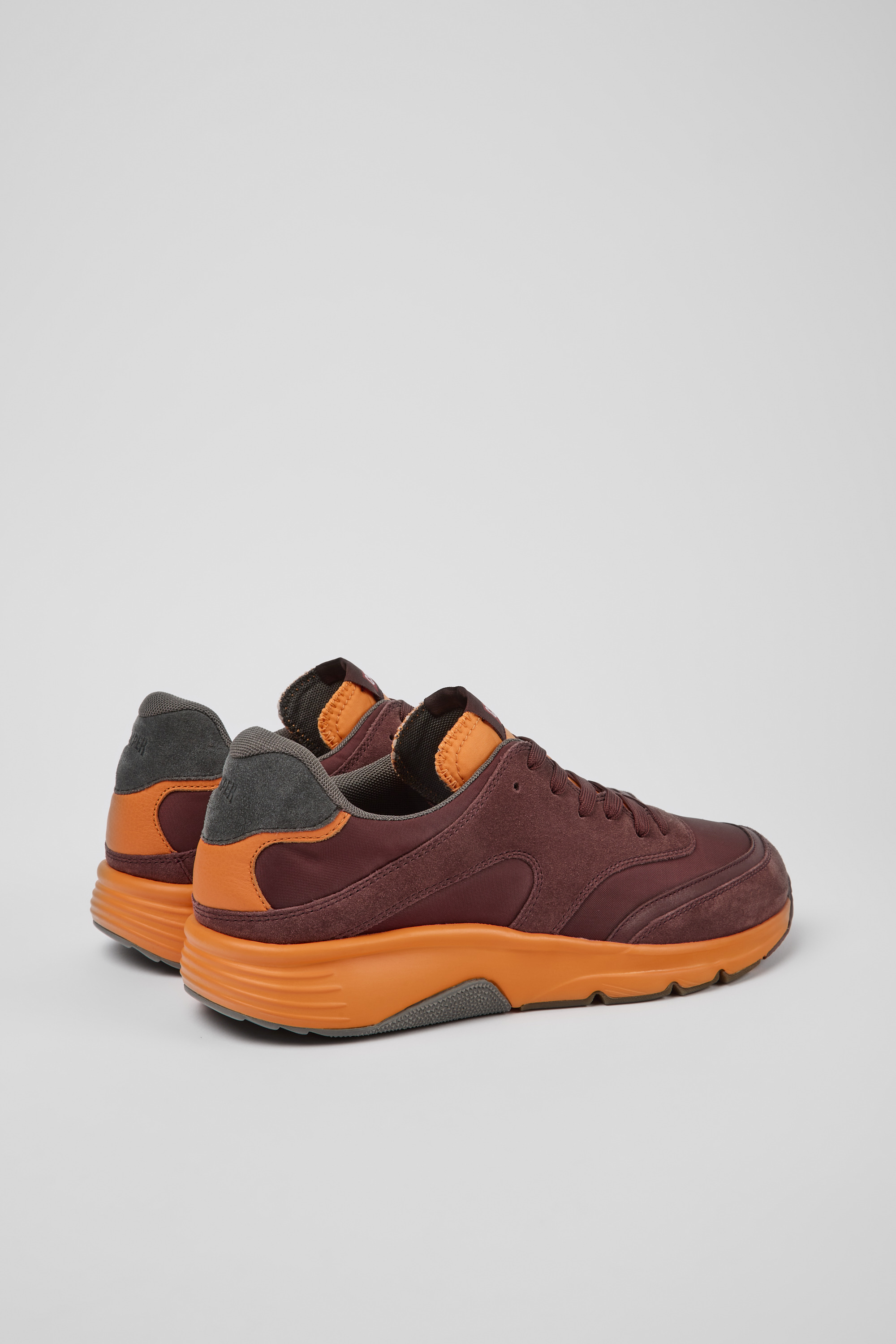 Drift - Burgundy and orange textile sneakers for men
