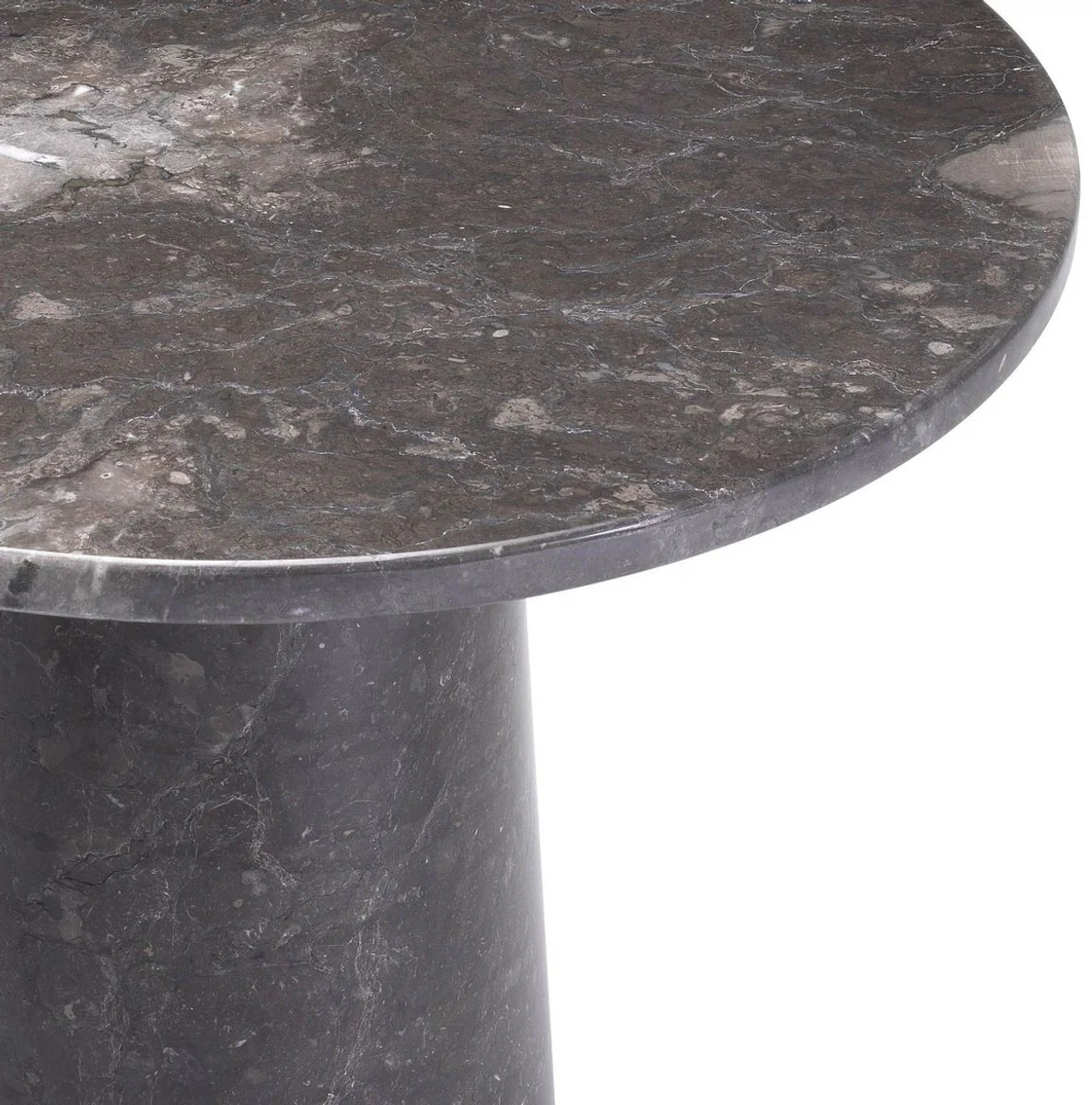 Casa Padrino mesa auxiliar de lujo gris ? 54,5 x A. 56 cm - Mesa redonda de m¨¢rmol - Muebles de sal¨®n - Colecci¨®n de Lujo