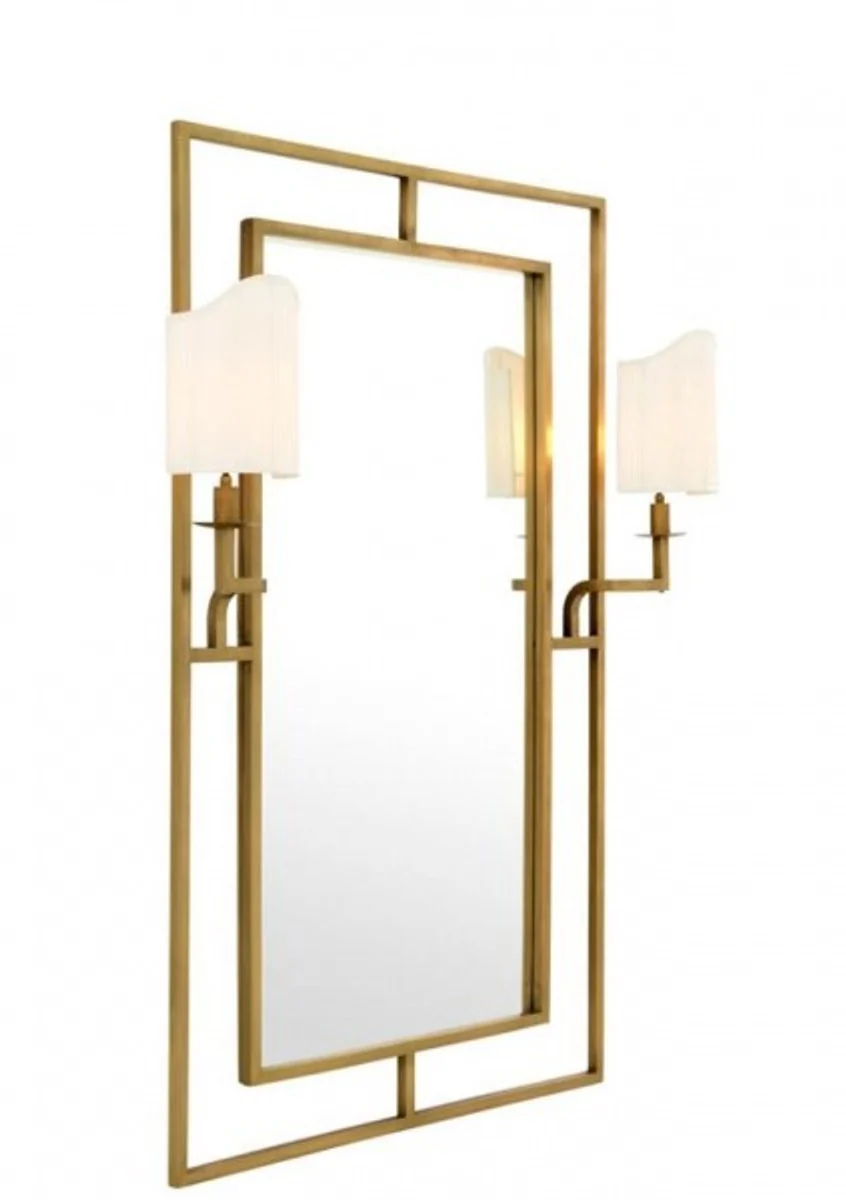 Casa Padrino Luxury Designer Wall Mirror Brass 113 x H 140 cm - Luxury Hotel Mirror
