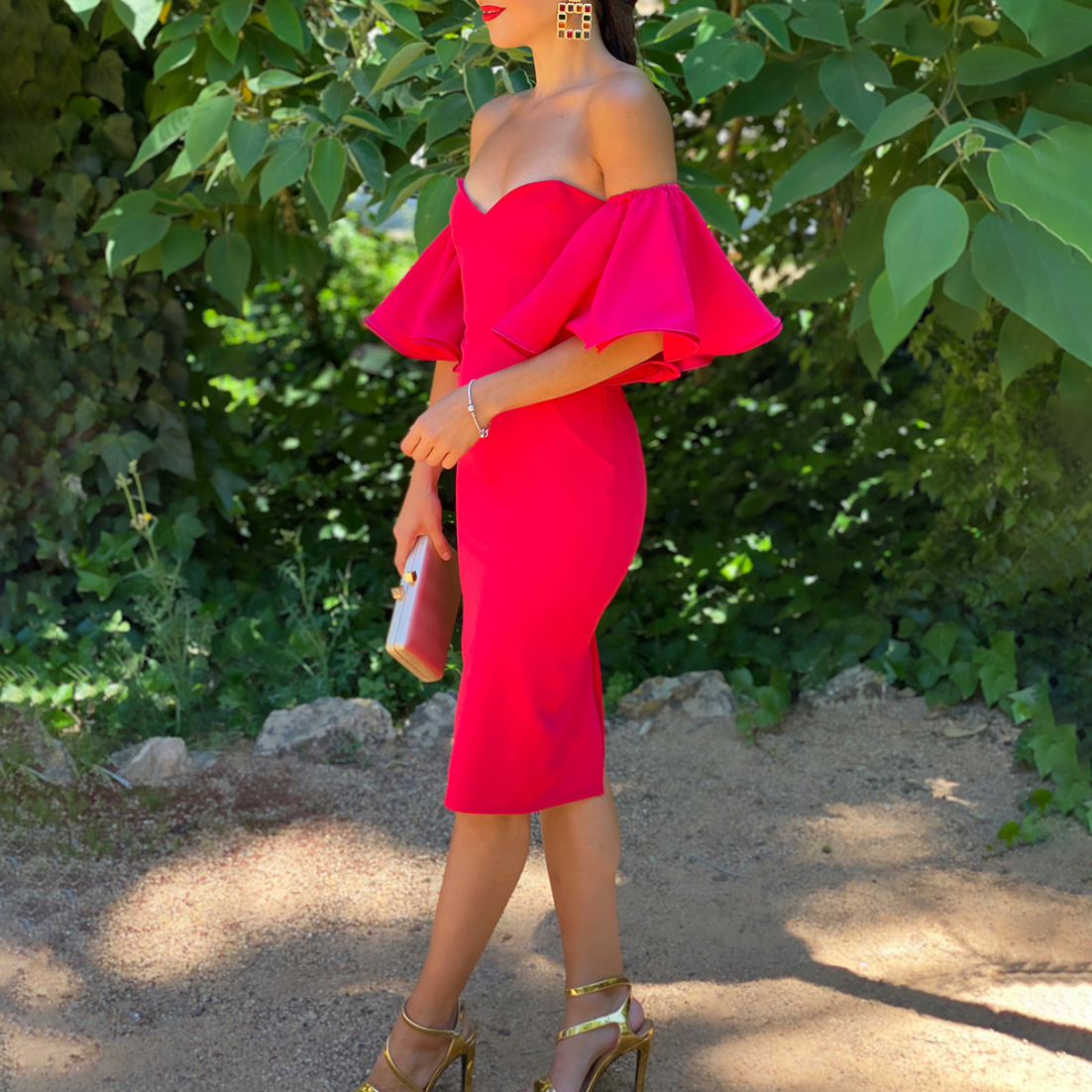 Fashion Solid Color Strapless Dress