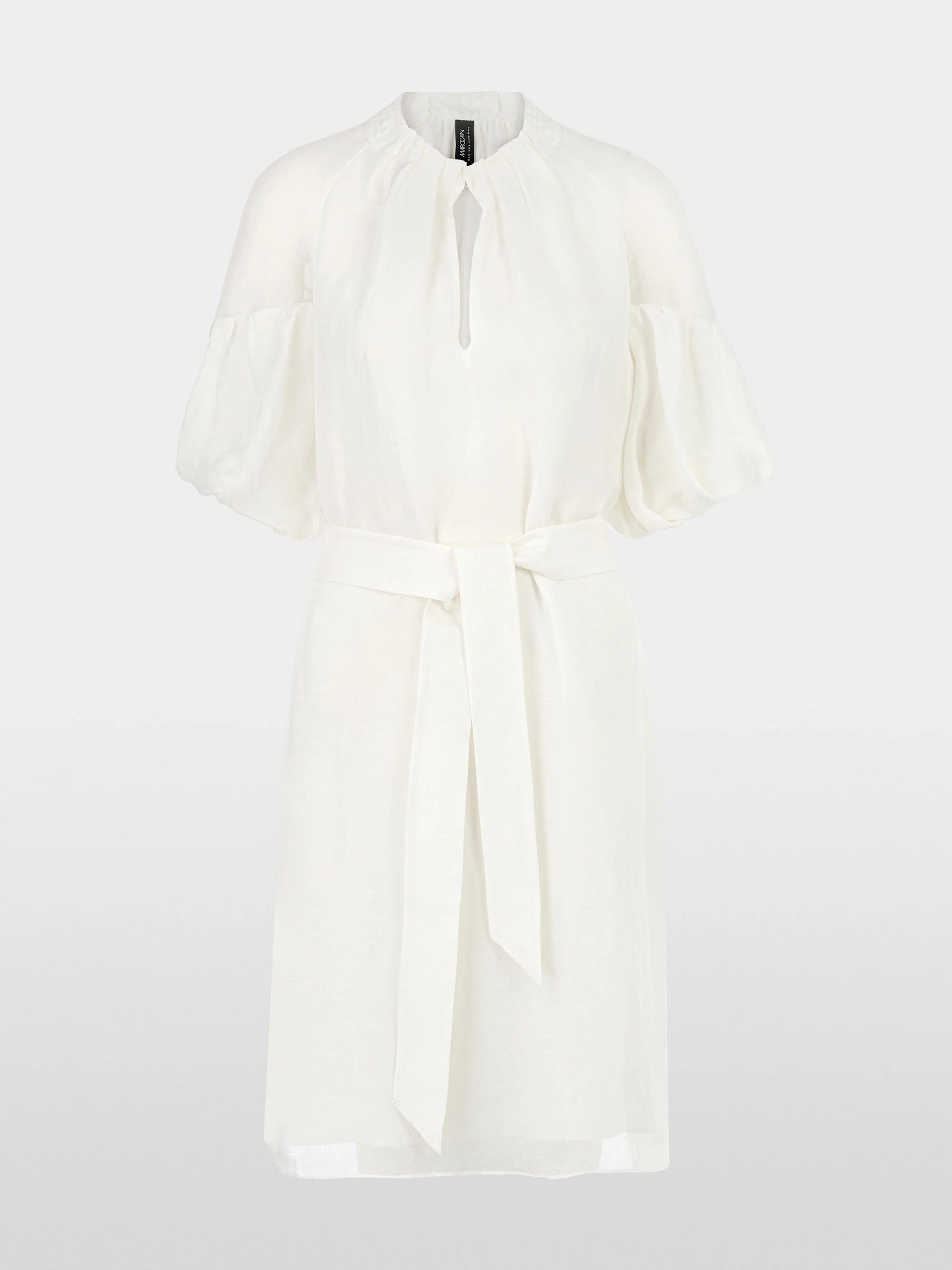 Marc-Cain Plain mini dress with balloon sleeves
