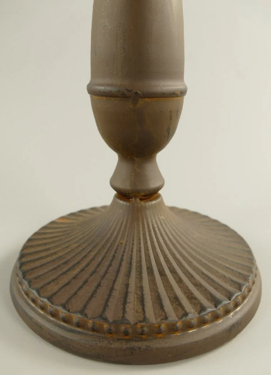 Casa Padrino ba?o para p¨¢jaros Art Nouveau con 2 p¨¢jaros decorativos marr¨®n antiguo ? 30 x A. 32 cm - Bebedero para p¨¢jaros de metal - Accesorios de jard¨ªn - Decoraci¨®n de Jard¨ªn Barroco y Art Nouveau