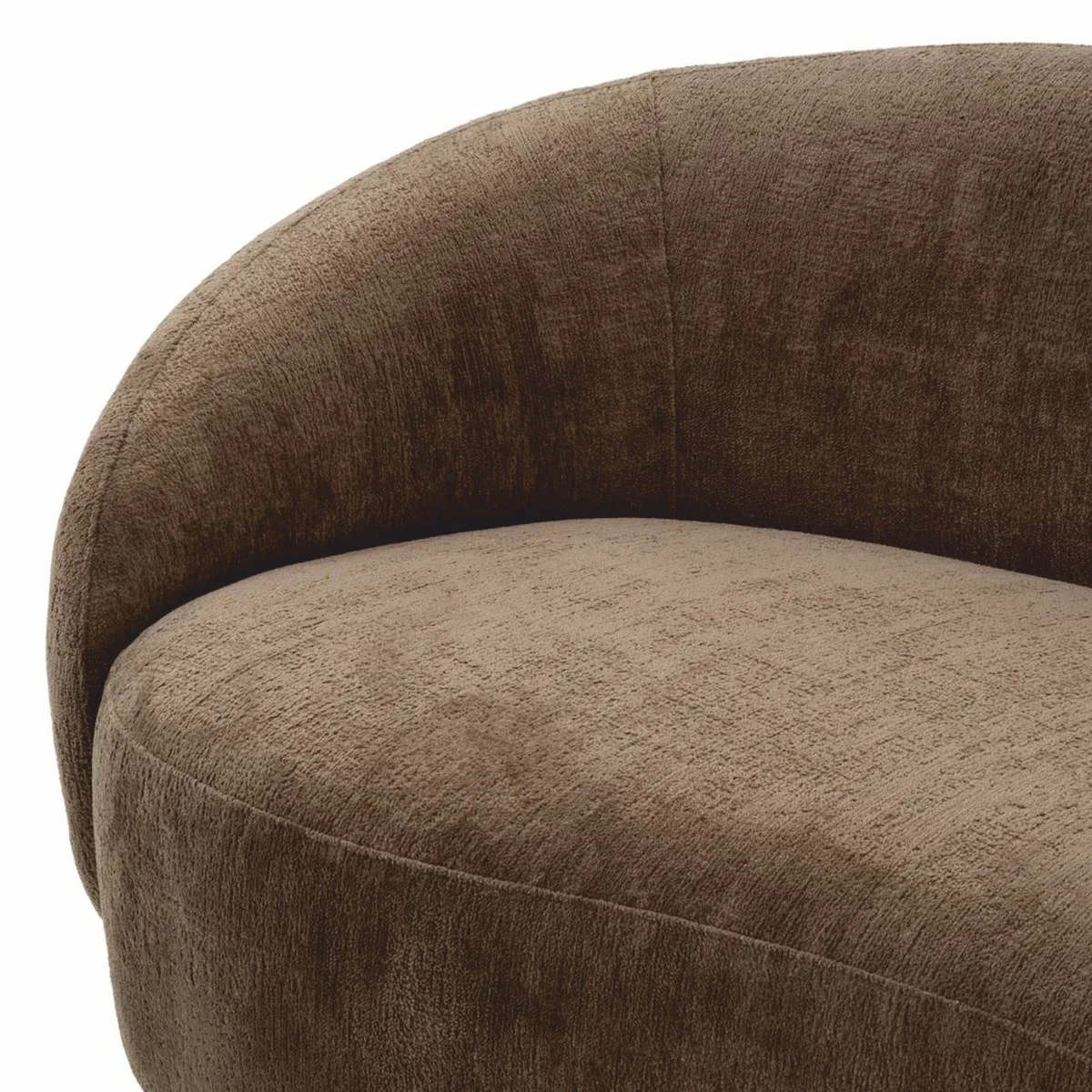 Casa Padrino sof¨¢ de lujo marr¨®n / negro 235 cm - Sof¨¢ curvo de sal¨®n