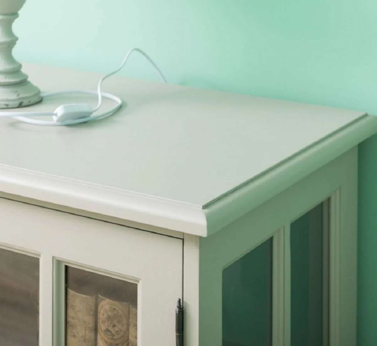 Casa Padrino aparador de madera maciza de estilo campestre gris 175 x 53 x A. 90 cm - Armario de madera maciza estilo country con 4 puertas - Muebles de estilo country - Muebles de madera maciza