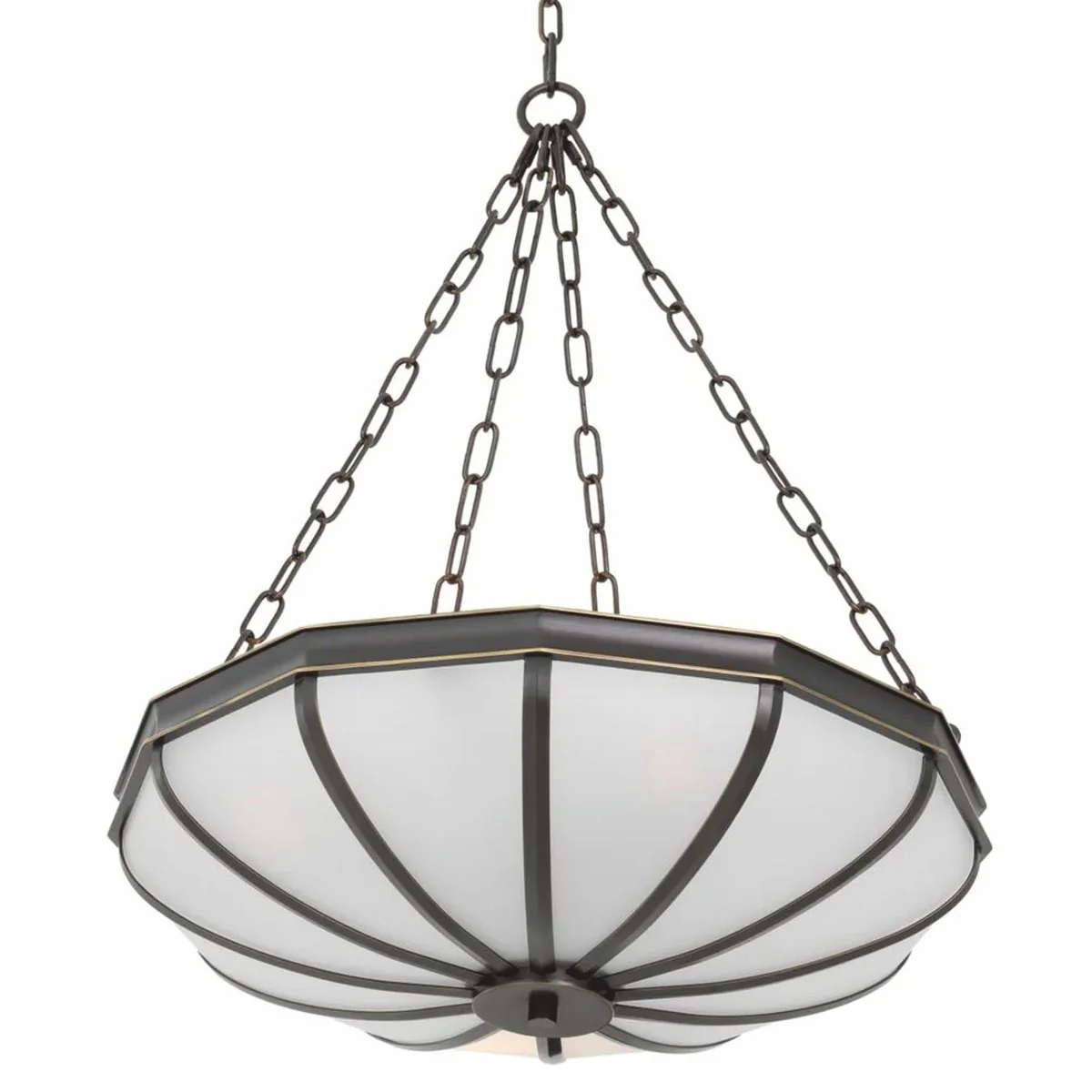 Casa Padrino l¨¢mpara de ara?a de lujo bronce / blanco 60 cm - Muebles de lujo - Interiores de lujo