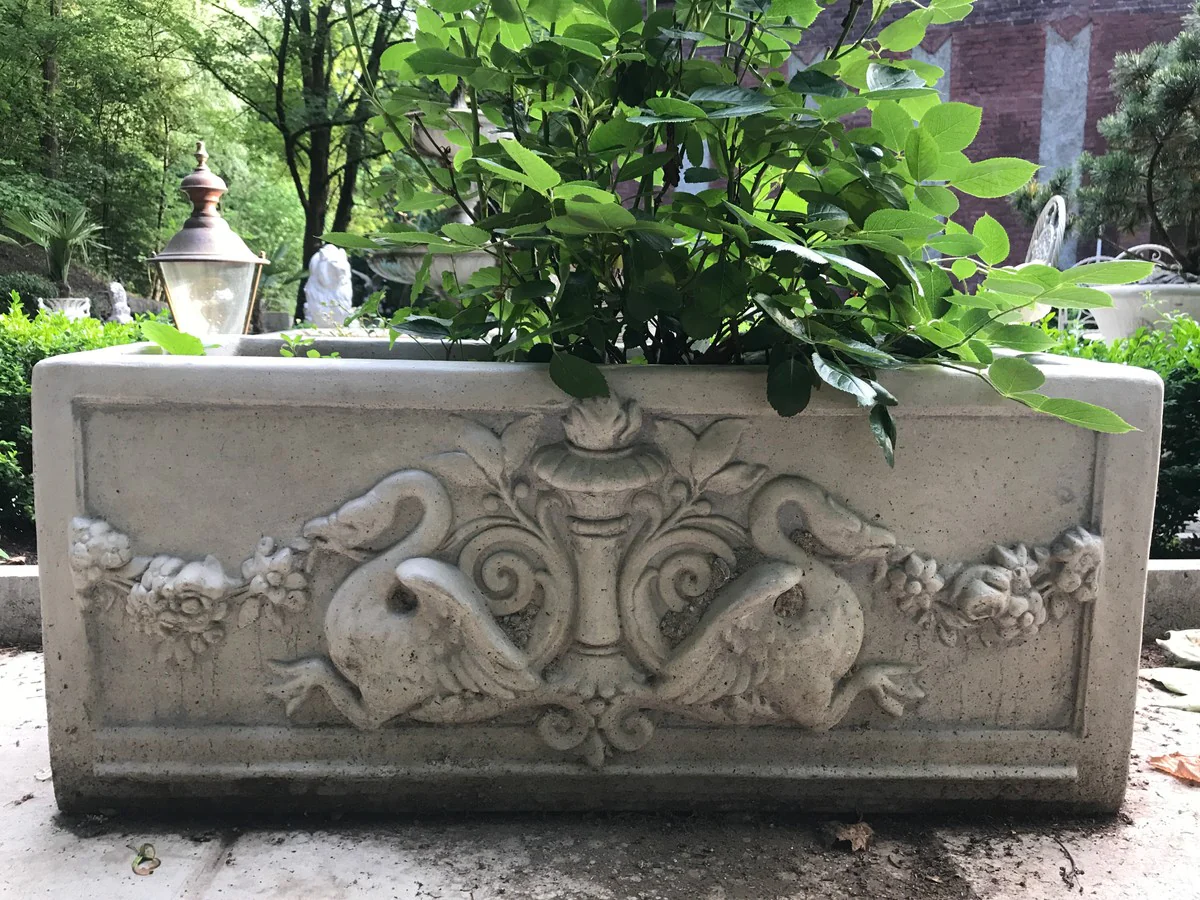 Maceta barroca Casa Padrino estilo antiguo 36 x 81 x H. 43 cm - maceta cuadrada en estilo barroco - maceta - jardinera Art Nouveau