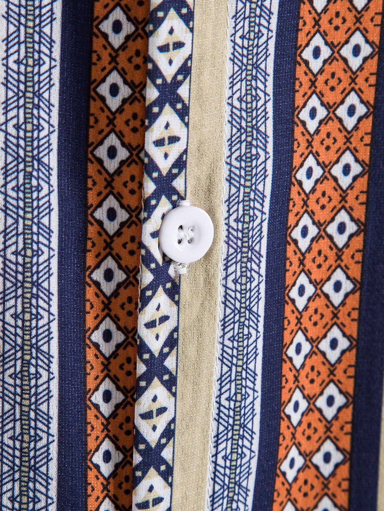 Ethnic Geometry Print Shirt