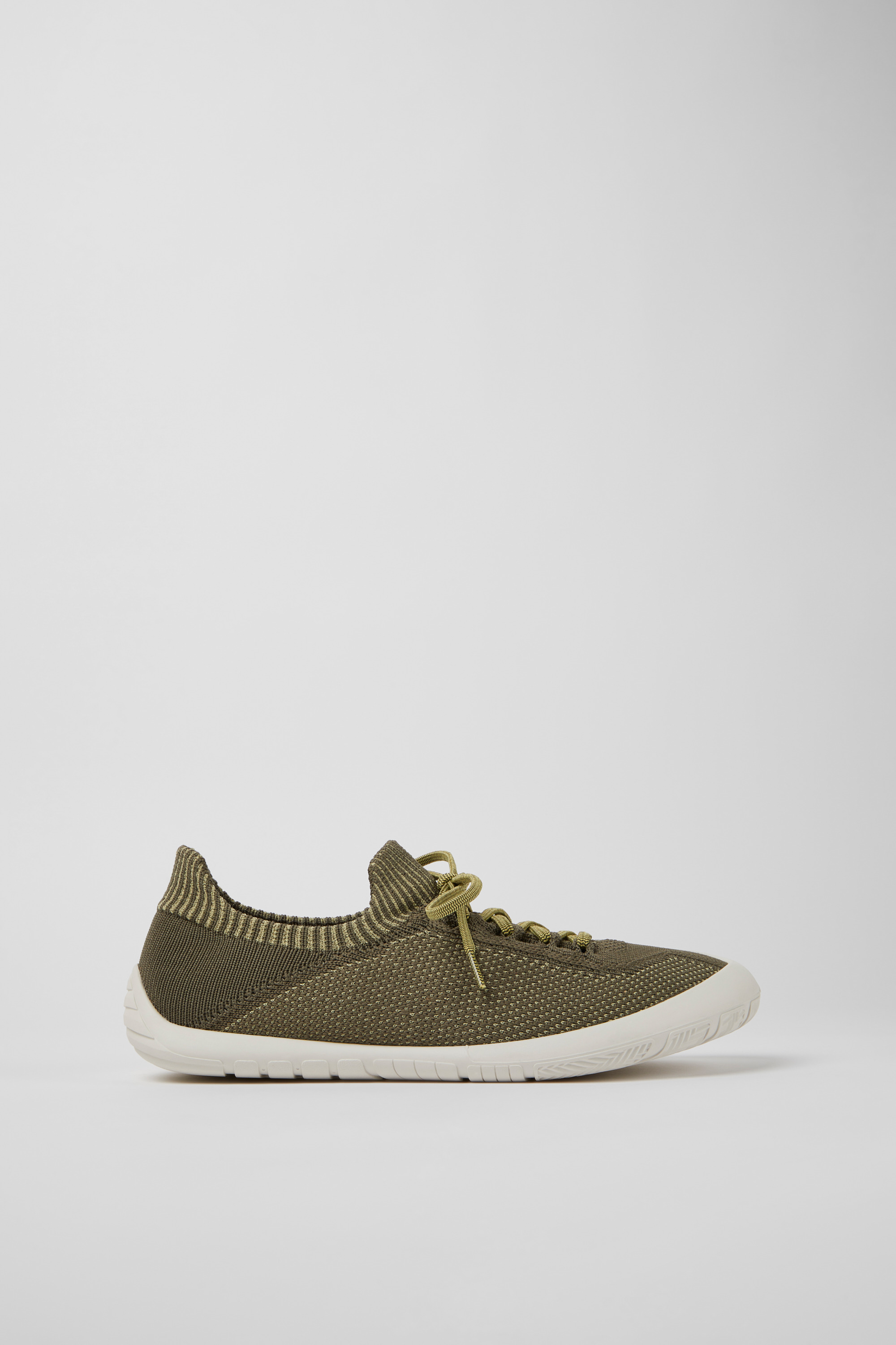 Path - Green and yellow textile sneakers for men