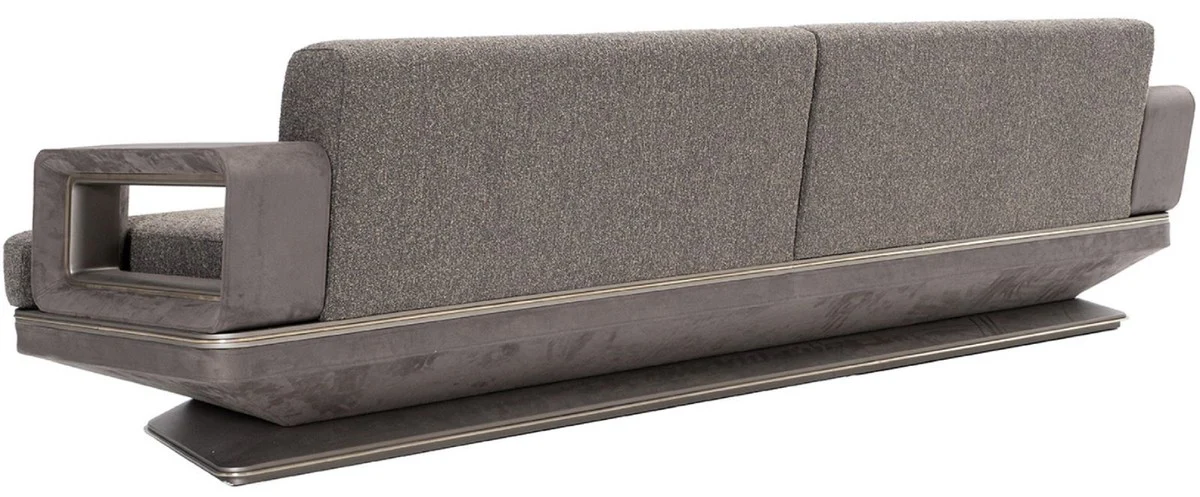 Casa Padrino sof¨¢ de lujo gris / plata 270 x 94 x A. 76 cm - Sof¨¢ de sal¨®n - Sof¨¢ de hotel - Muebles de sal¨®n - Muebles de hotel - Muebles de lujo - Interiores de lujo