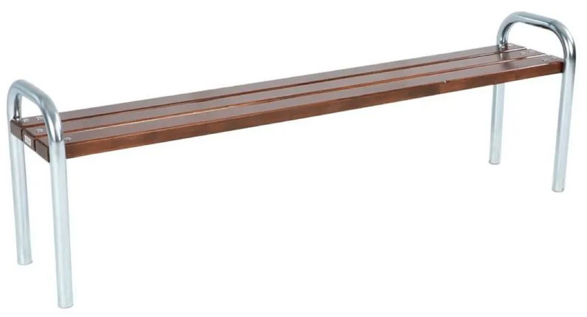 Casa Padrino banco de jard¨ªn marr¨®n oscuro / plata 180 cm