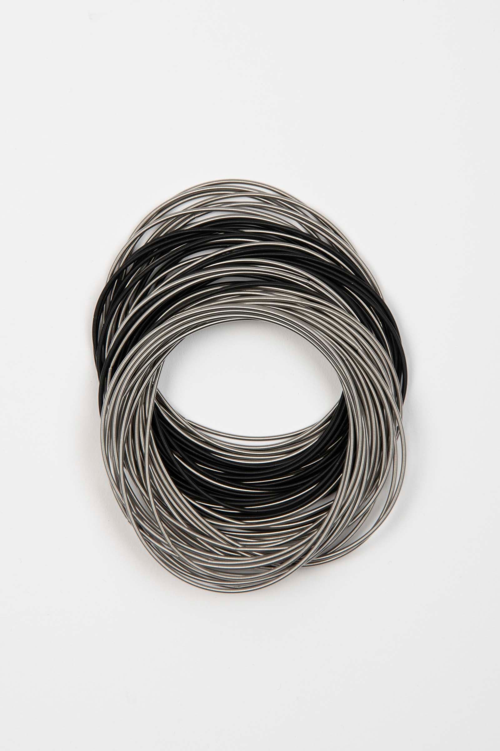 Rivera-spain Pulsera Eolienne plata y negro