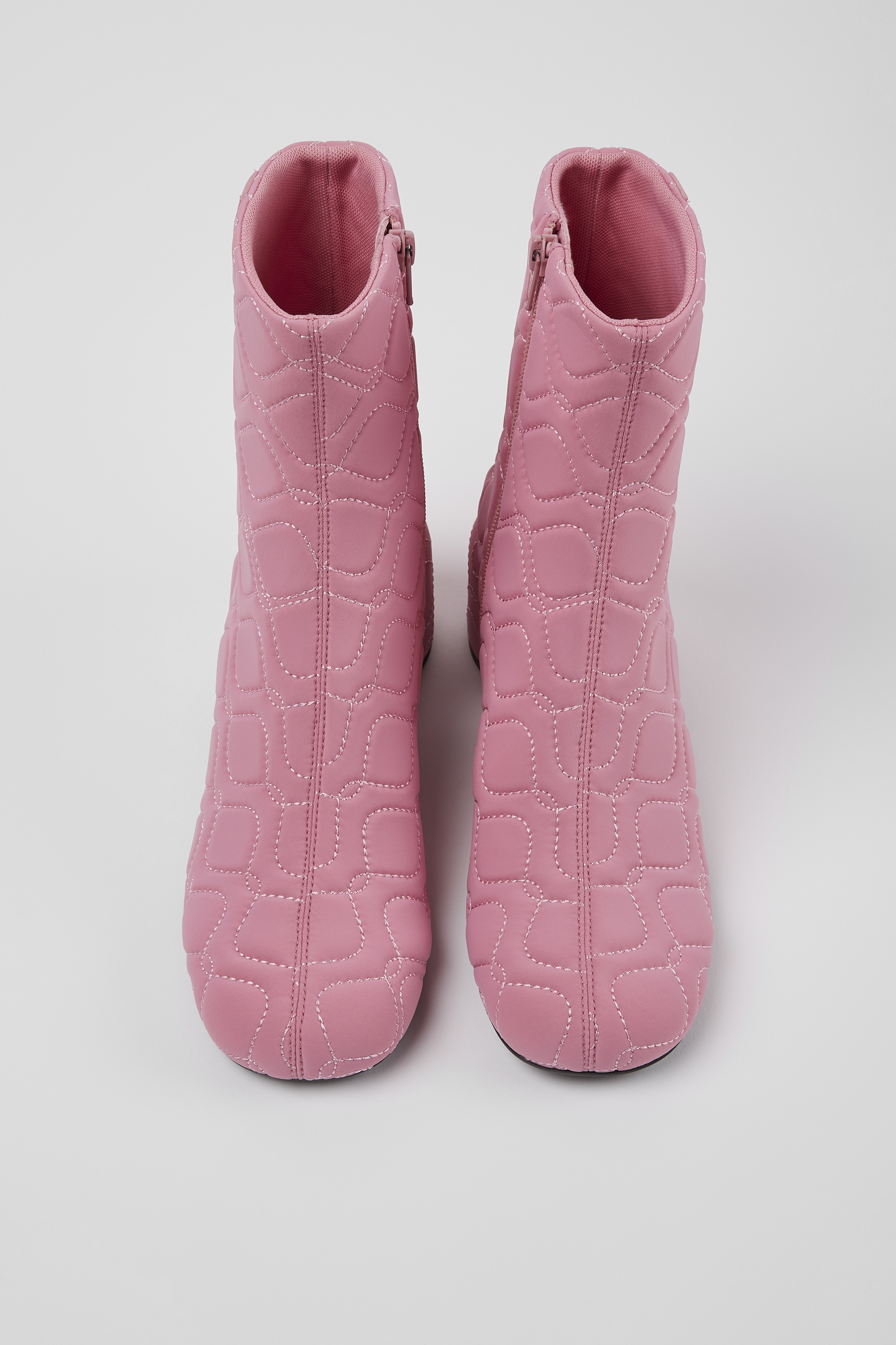 Niki - Pink textile boots for women