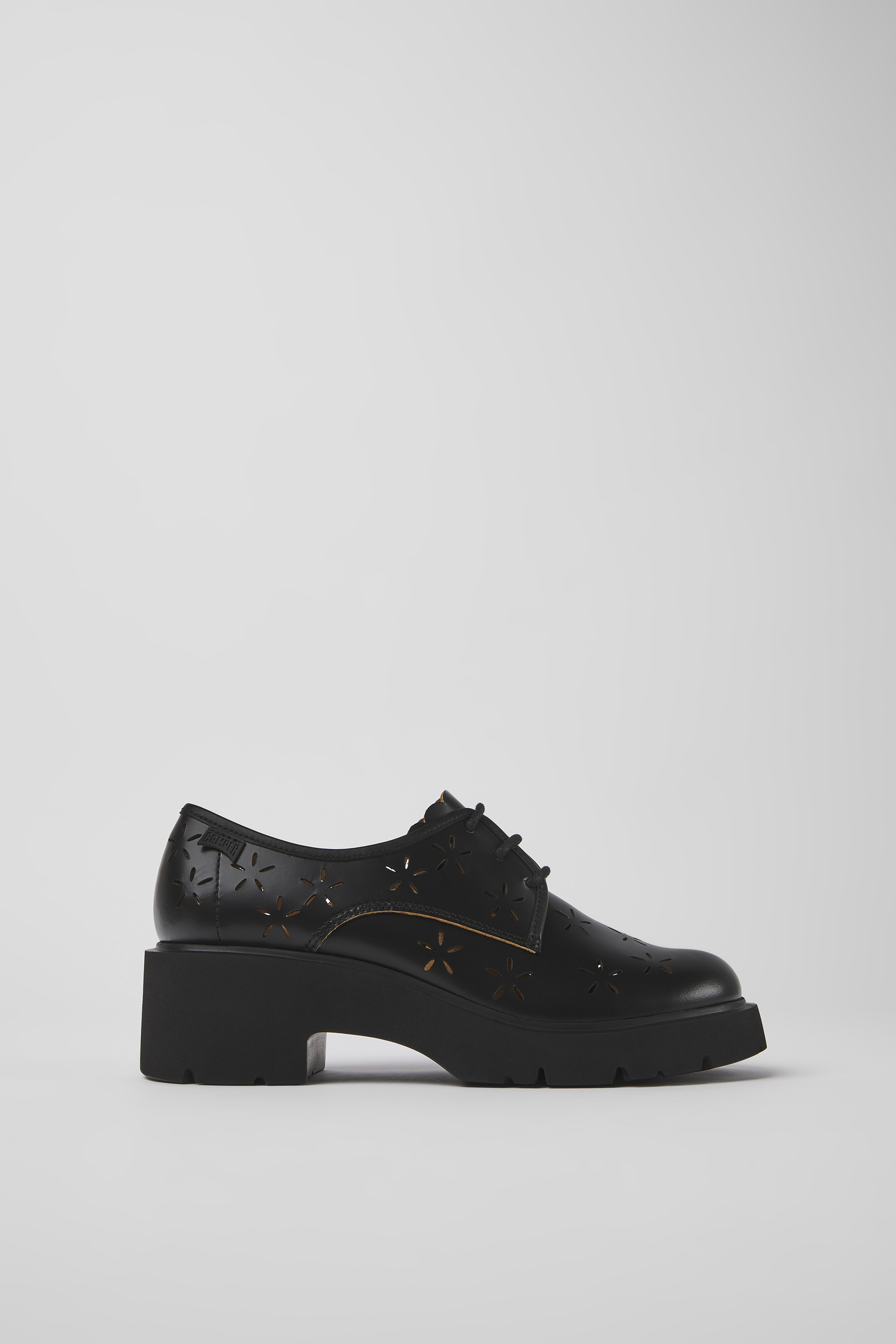 Milah - Black leather shoes for women