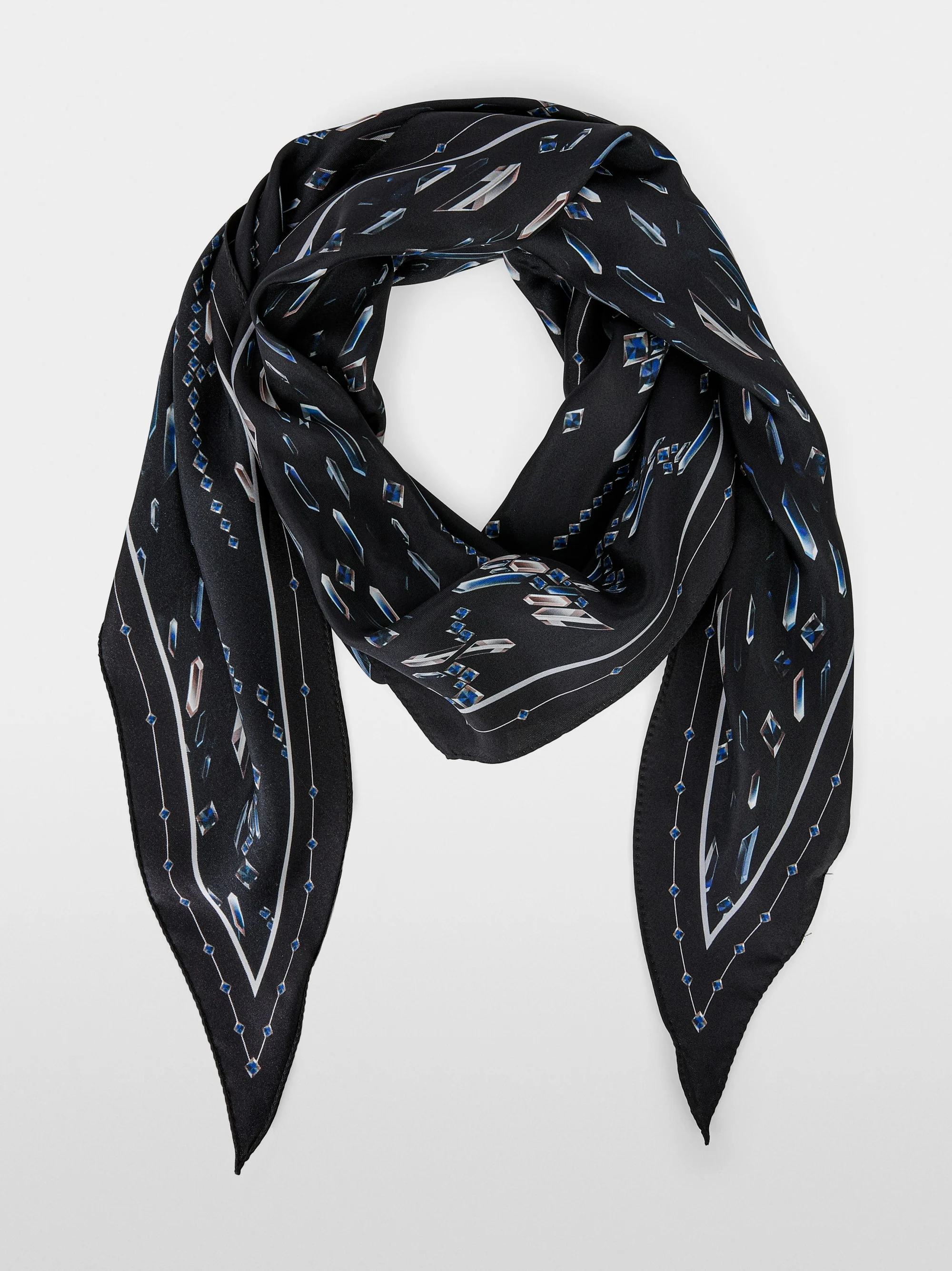 Marc-Cain Silk scarf with starlit night print