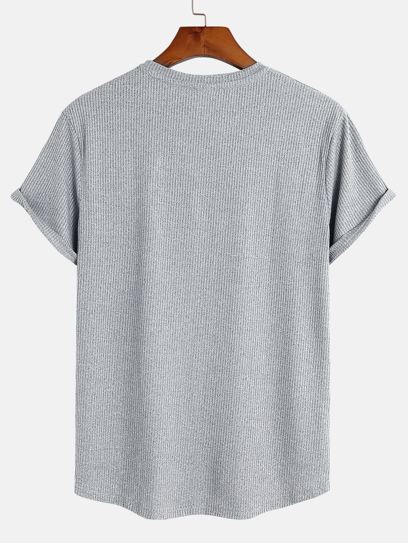 Muscle Fit Arc Hem Textured T-Shirt