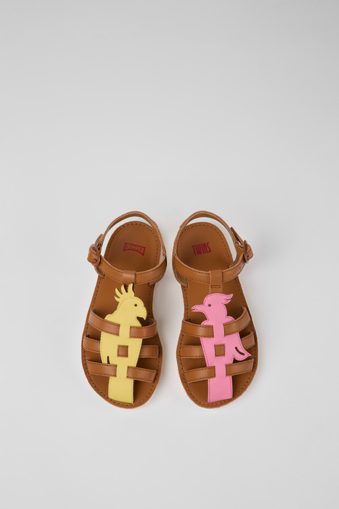 Twins Multicolored leather sandals for boys