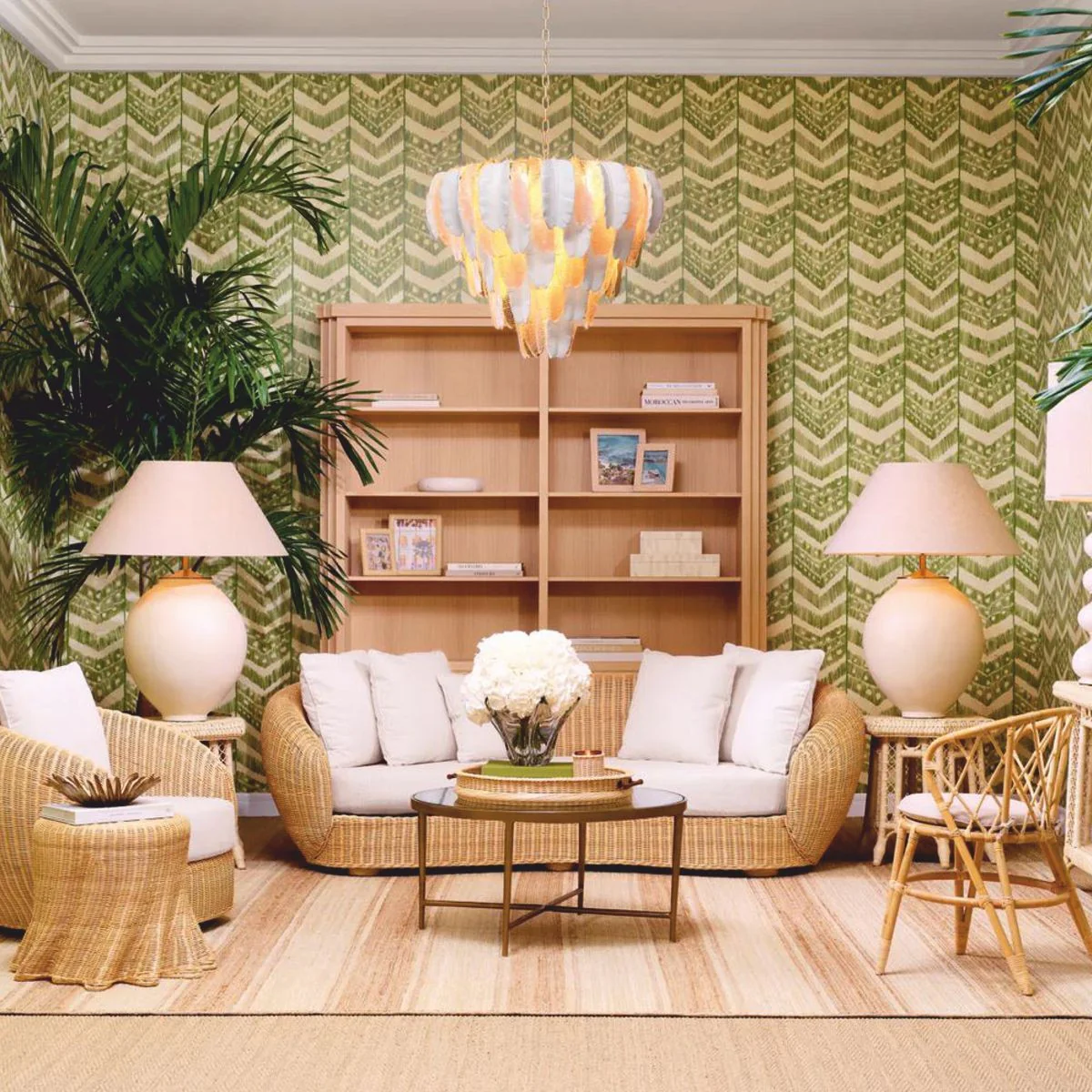 Casa Padrino mesa auxiliar de lujo de rat¨¢n natural A. 46 cm - Muebles de lujo