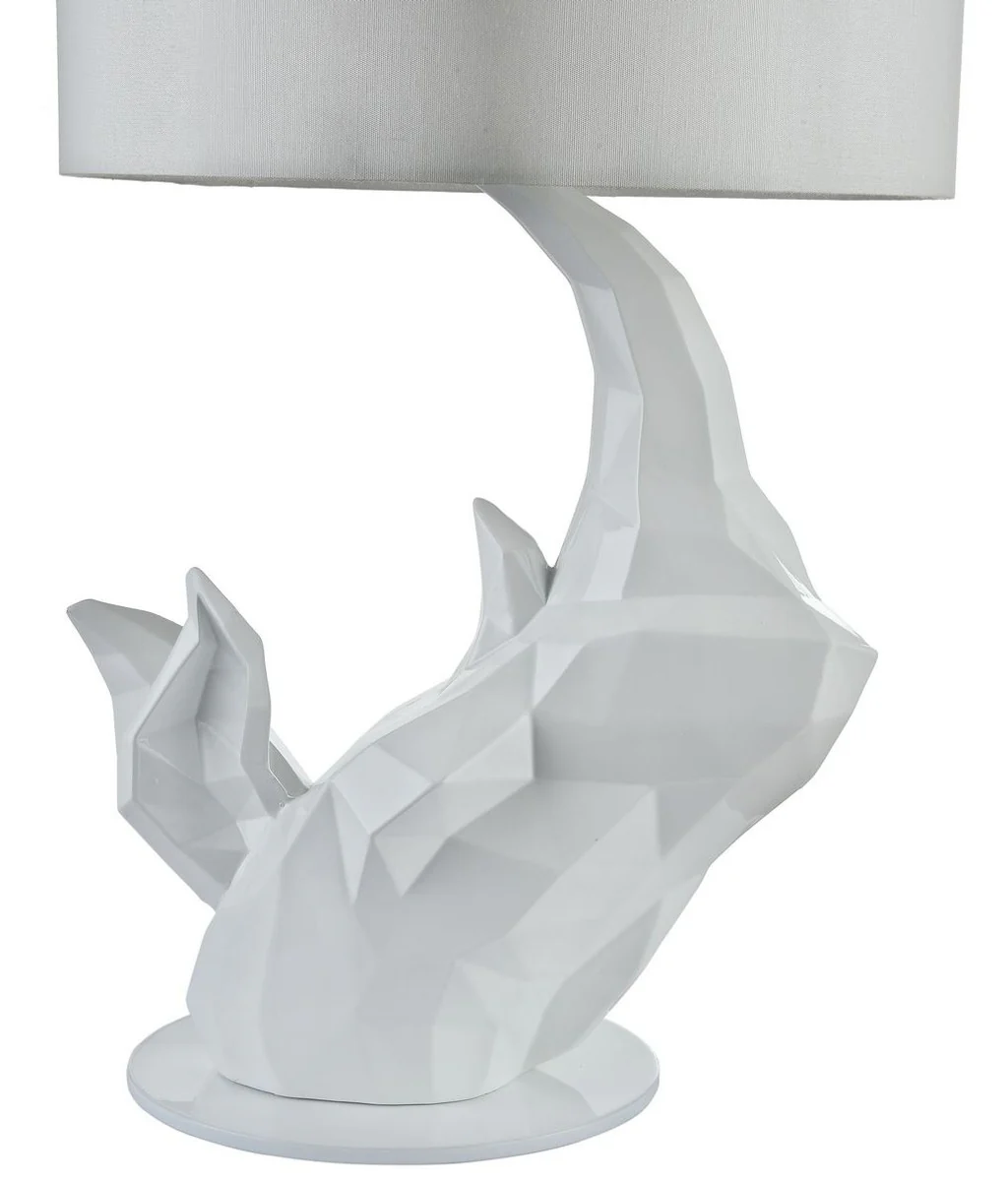 Casa Padrino Table Lamp White Ø 24 x H. 48.5 cm - Hotel & Restaurant Furniture