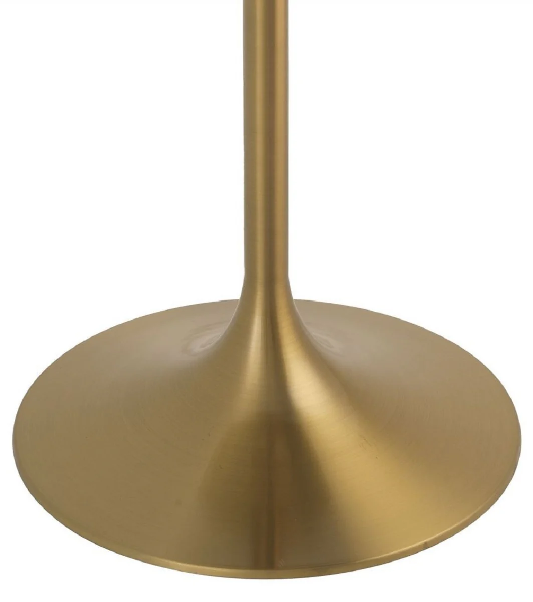 Casa Padrino mesa bistr¨® de lujo blanco / lat¨®n ? 79 x A. 106,5 cm - Mesa alta moderna con tapa de m¨¢rmol - Mesa de bar redonda - Mobiliario de bar - Mobiliario de catering - Calidad de lujo